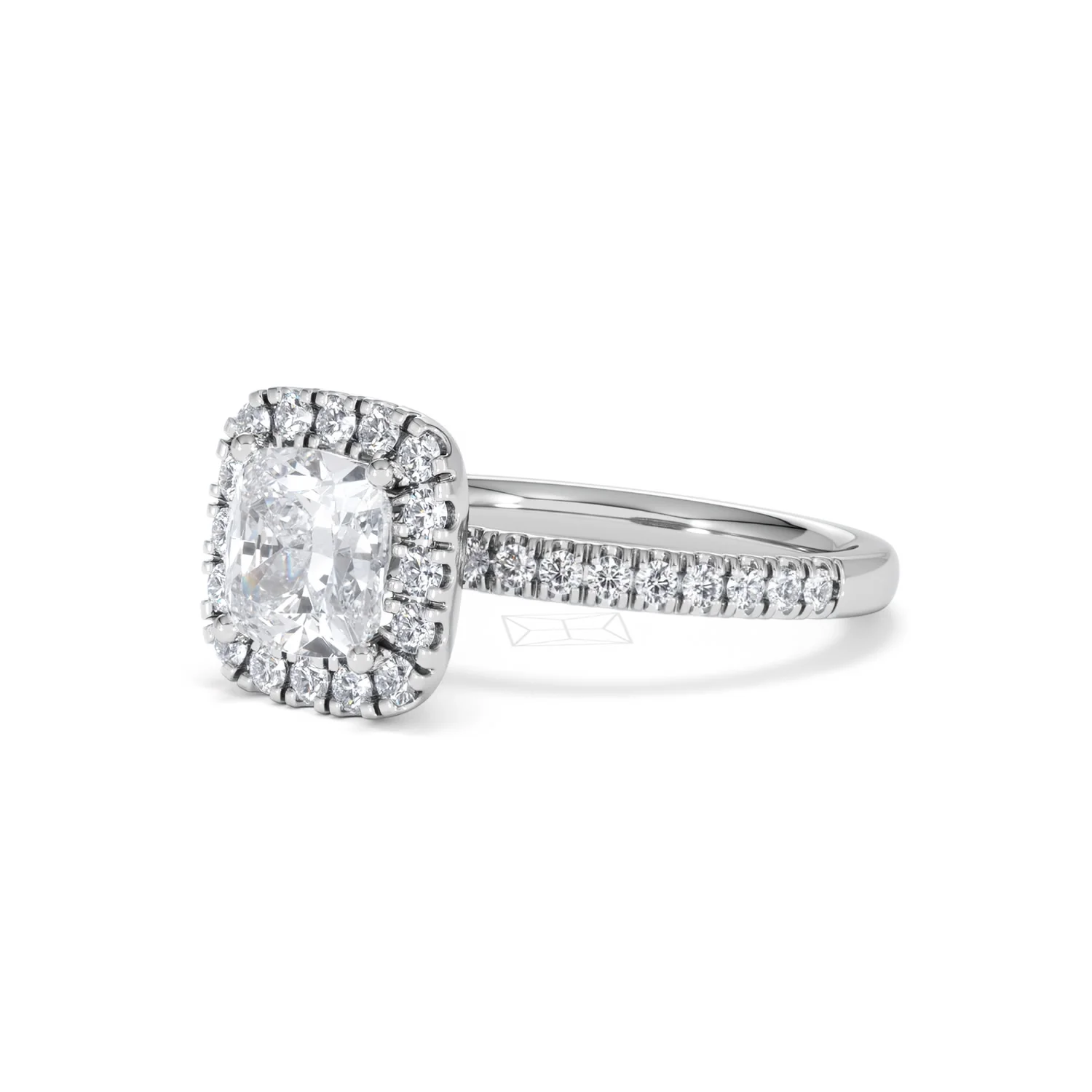 2.05ct Beatrice Lab Diamond Halo Engagement Ring 18K White Gold F/VS1 - Image 79