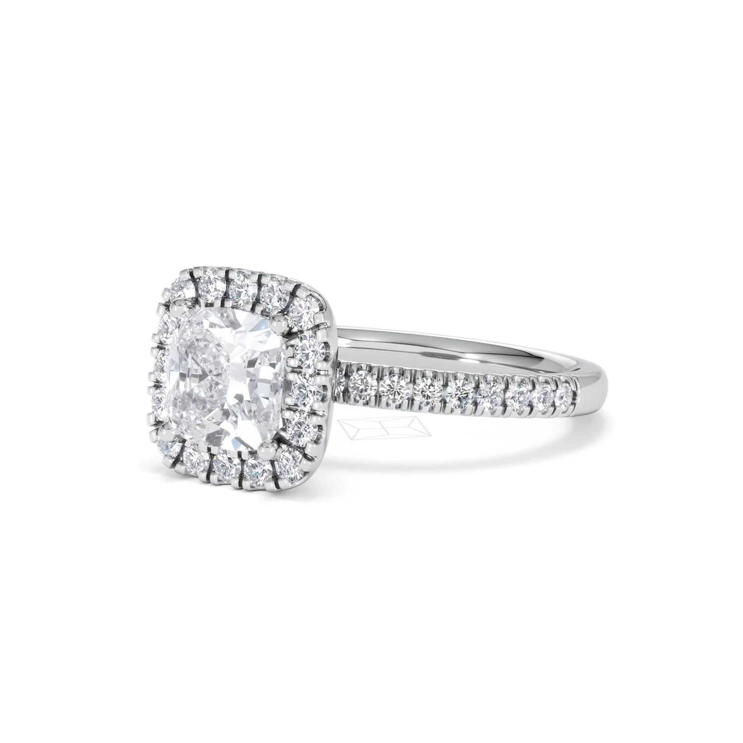 2.05ct Beatrice Lab Diamond Halo Engagement Ring 18K White Gold F/VS1 - Image 80