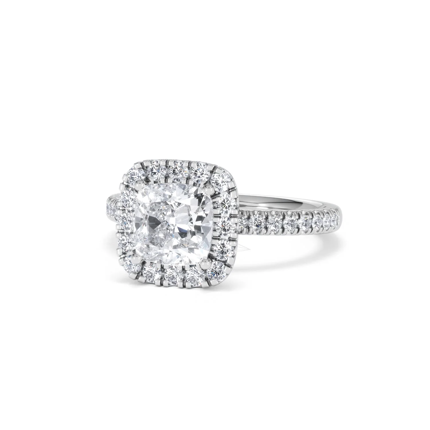 2.05ct Beatrice Lab Diamond Halo Engagement Ring 18K White Gold F/VS1 - Image 84