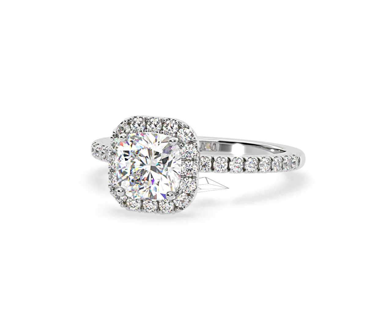 2.05ct Beatrice Lab Diamond Halo Engagement Ring 18K White Gold F/VS1 - Image 92
