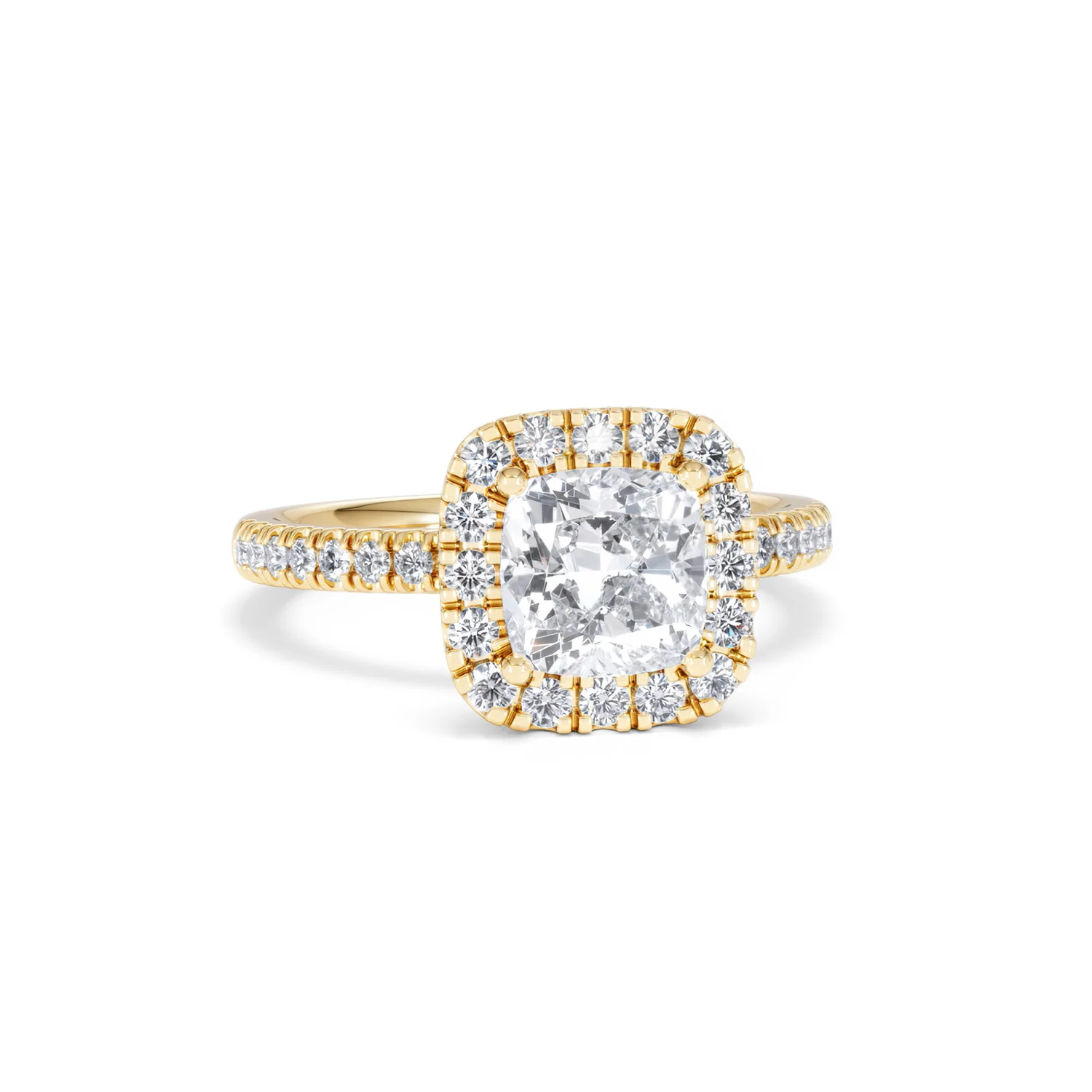 2.05ct Beatrice Lab Diamond Halo Engagement Ring in 18K Gold F/VS1 - Image 10