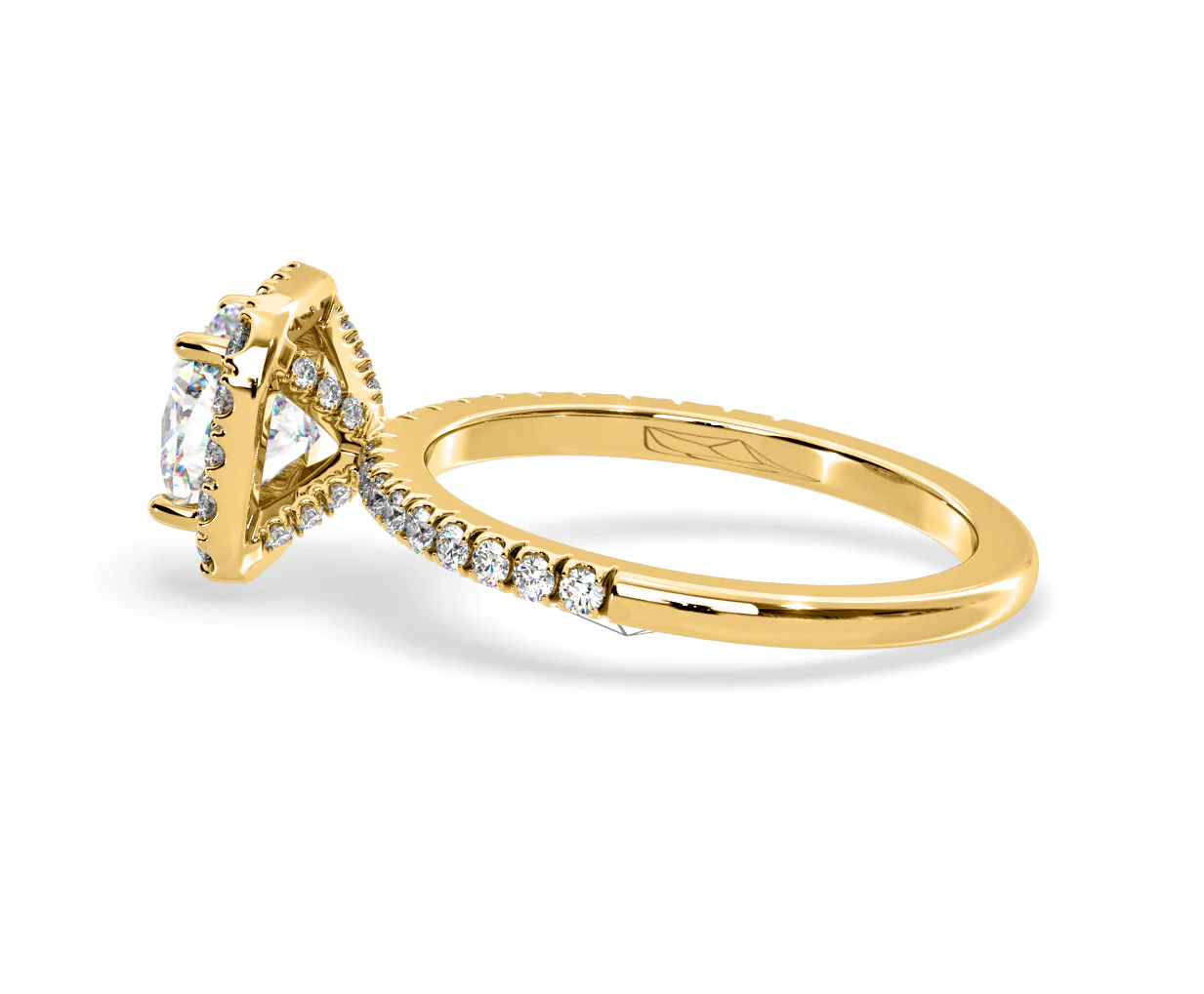 2.05ct Beatrice Lab Diamond Halo Engagement Ring in 18K Gold F/VS1 - Image 111