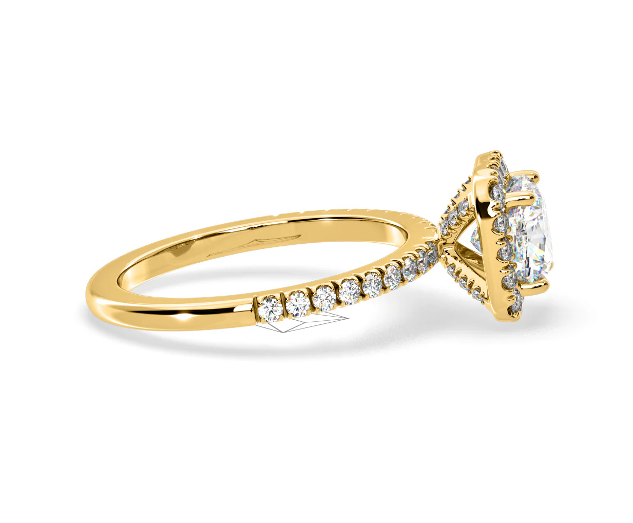 2.05ct Beatrice Lab Diamond Halo Engagement Ring in 18K Gold F/VS1 - Image 148
