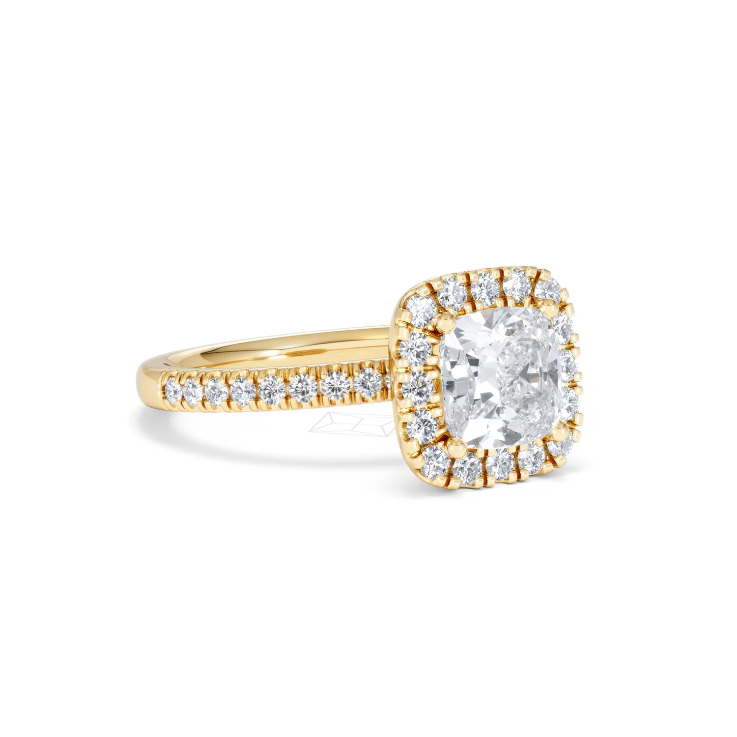 2.05ct Beatrice Lab Diamond Halo Engagement Ring in 18K Gold F/VS1 - Image 15