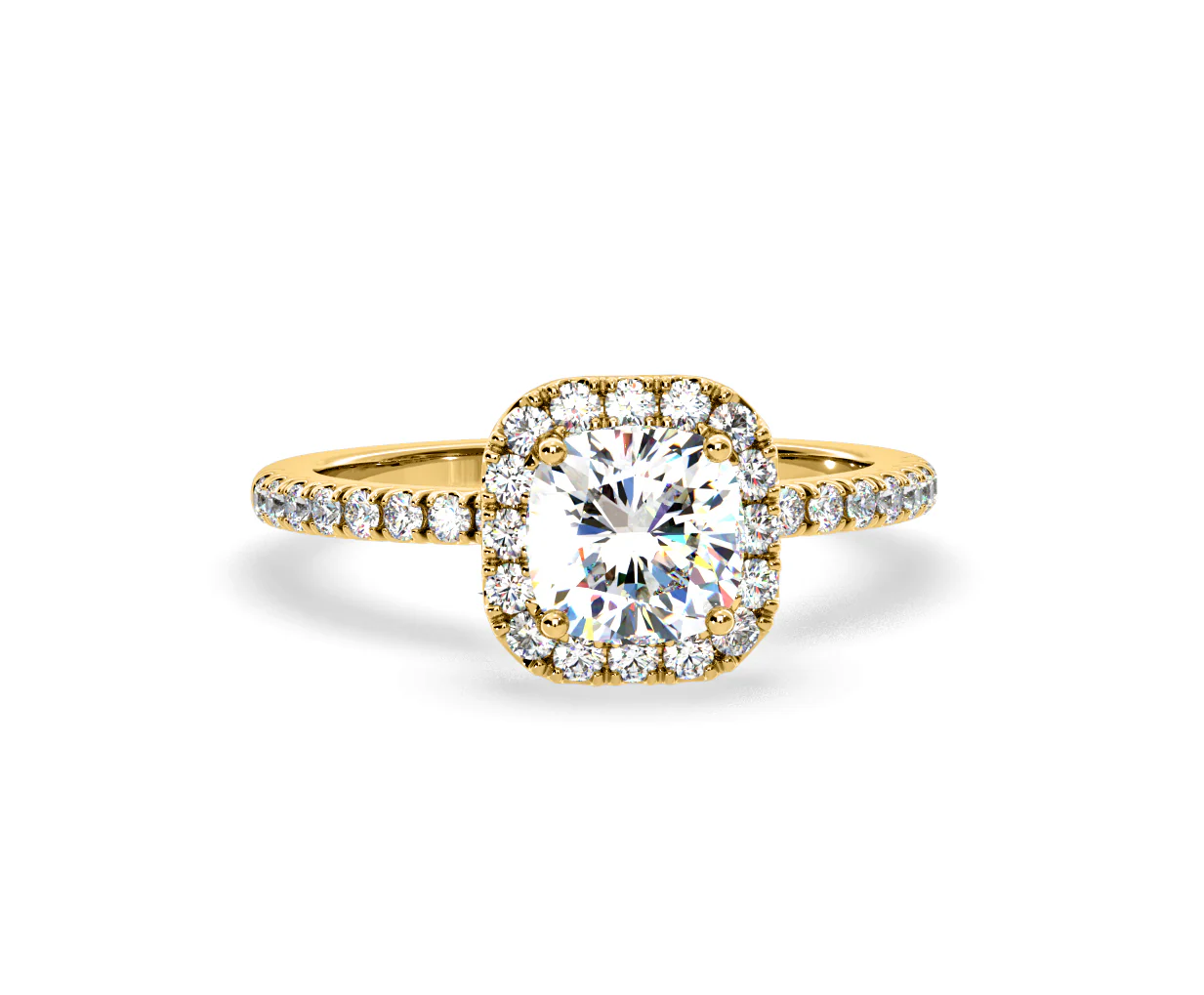 2.05ct Beatrice Lab Diamond Halo Engagement Ring in 18K Gold F/VS1 - Image 166