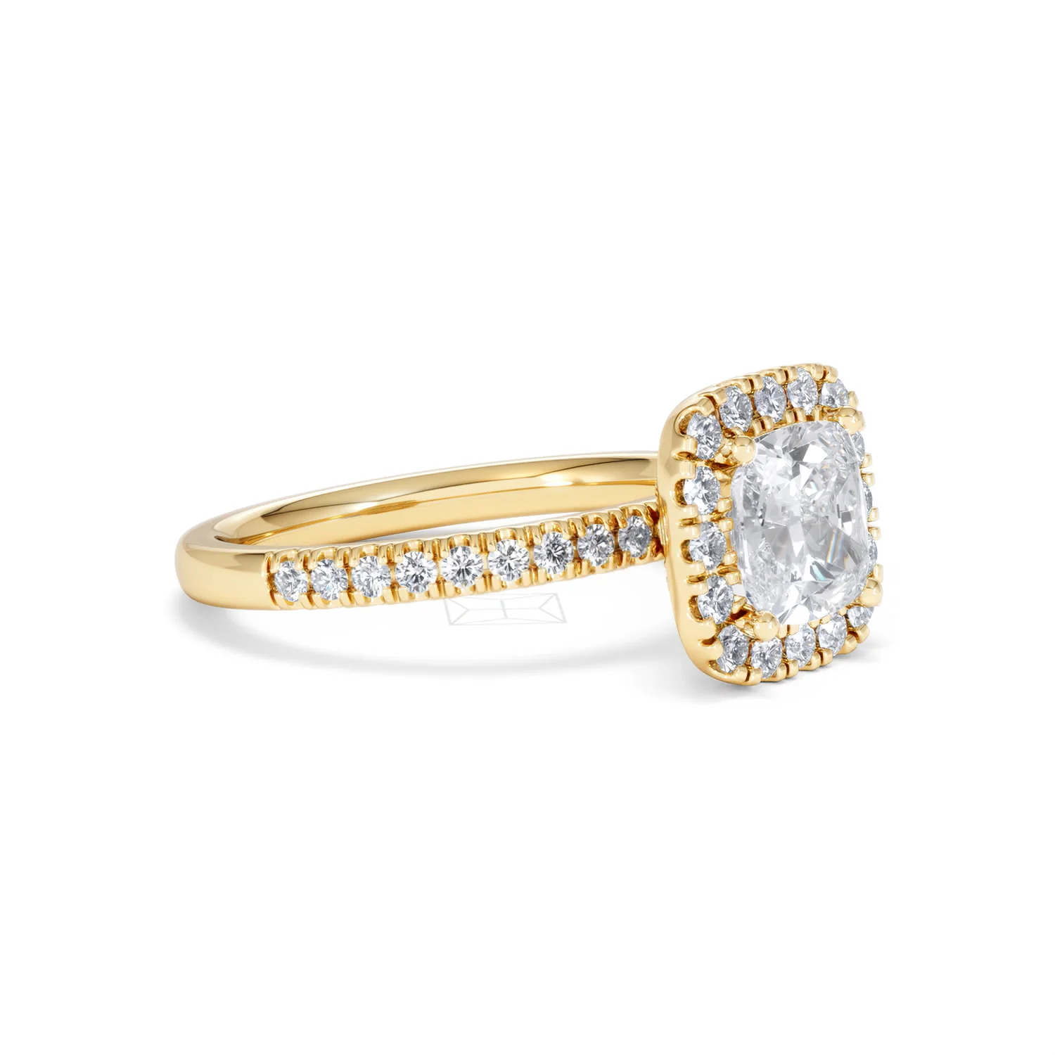 2.05ct Beatrice Lab Diamond Halo Engagement Ring in 18K Gold F/VS1 - Image 19