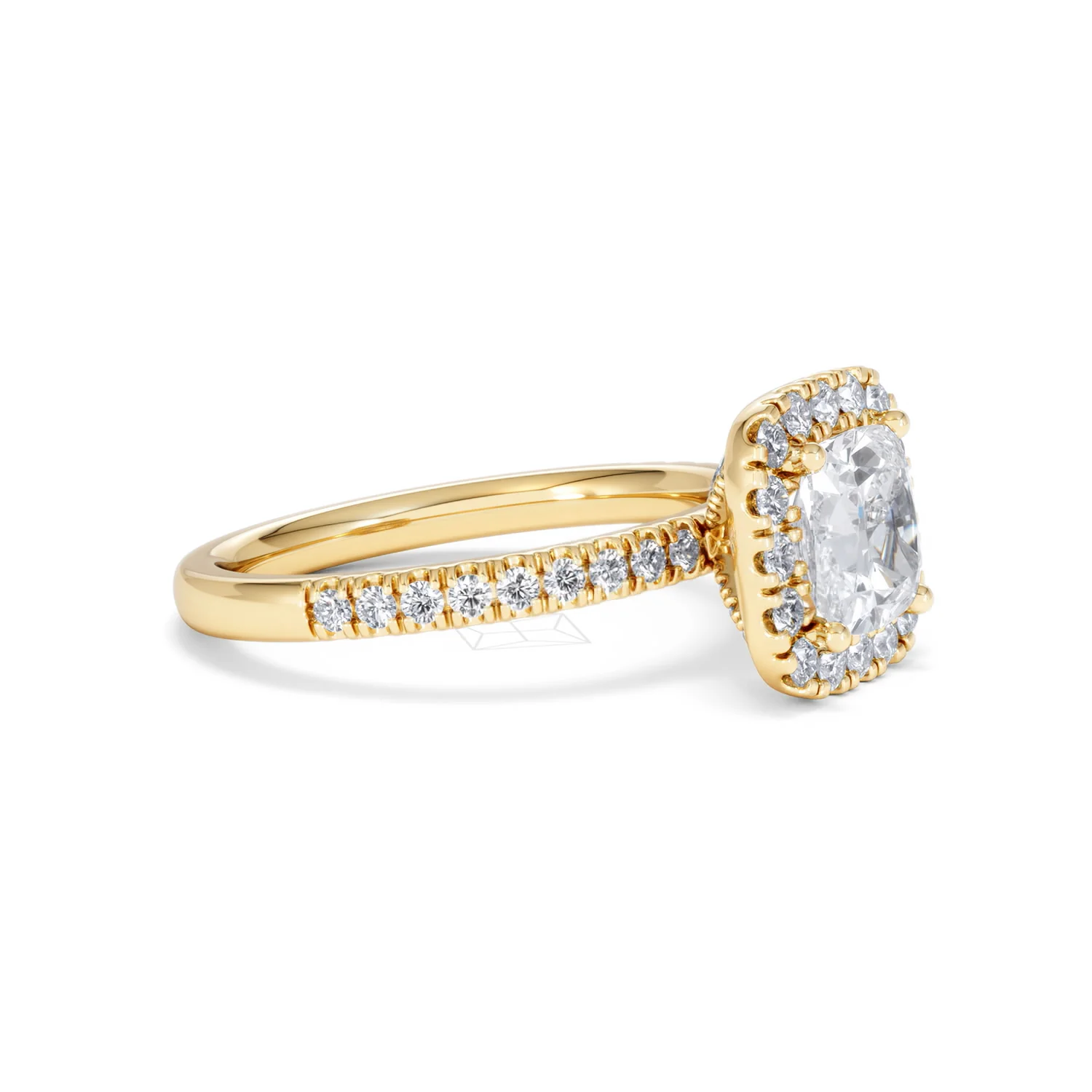 2.05ct Beatrice Lab Diamond Halo Engagement Ring in 18K Gold F/VS1 - Image 21