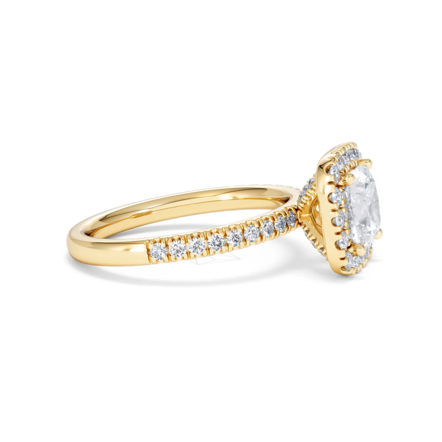 2.05ct Beatrice Lab Diamond Halo Engagement Ring in 18K Gold F/VS1 - Image 24