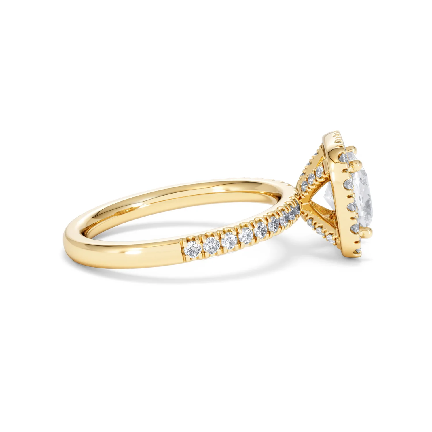 2.05ct Beatrice Lab Diamond Halo Engagement Ring in 18K Gold F/VS1 - Image 28