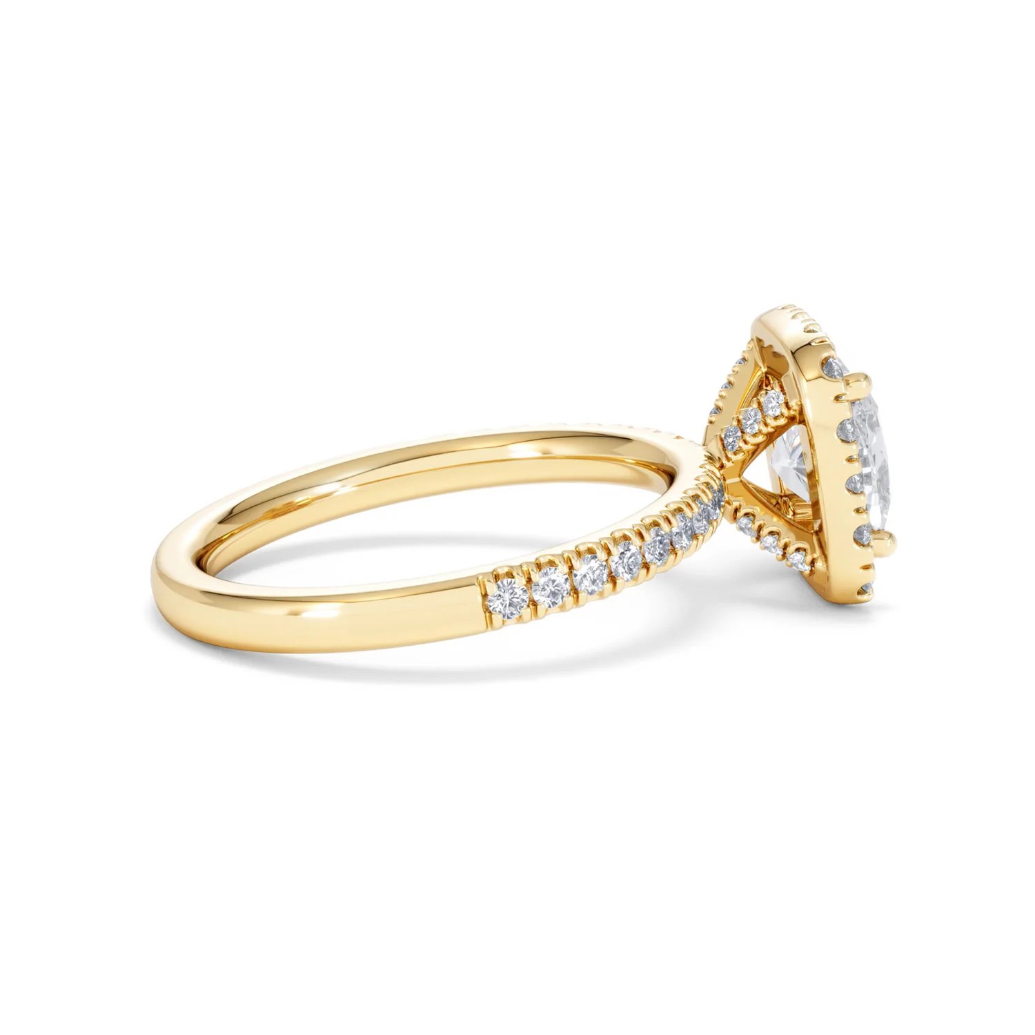2.05ct Beatrice Lab Diamond Halo Engagement Ring in 18K Gold F/VS1 - Image 30