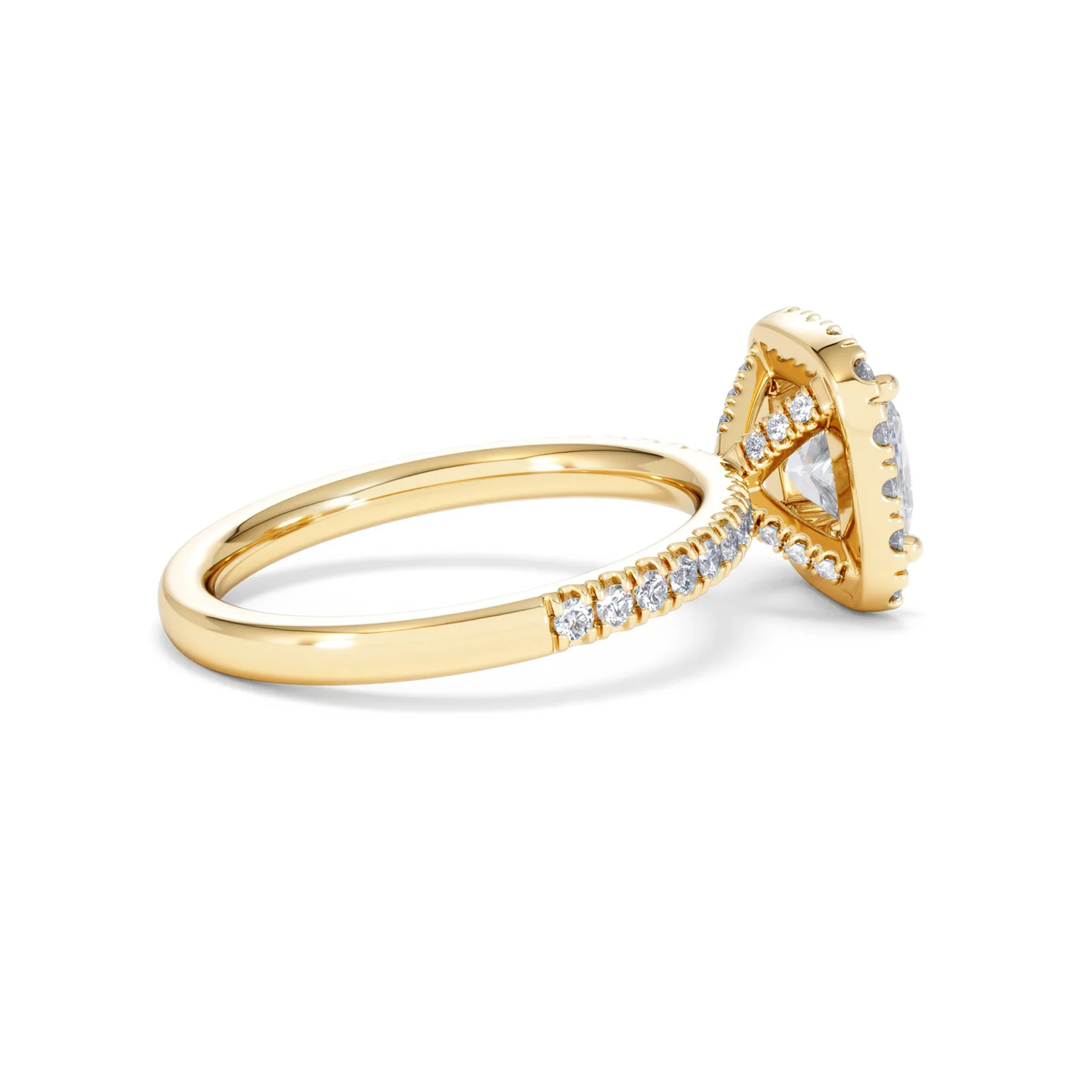 2.05ct Beatrice Lab Diamond Halo Engagement Ring in 18K Gold F/VS1 - Image 32