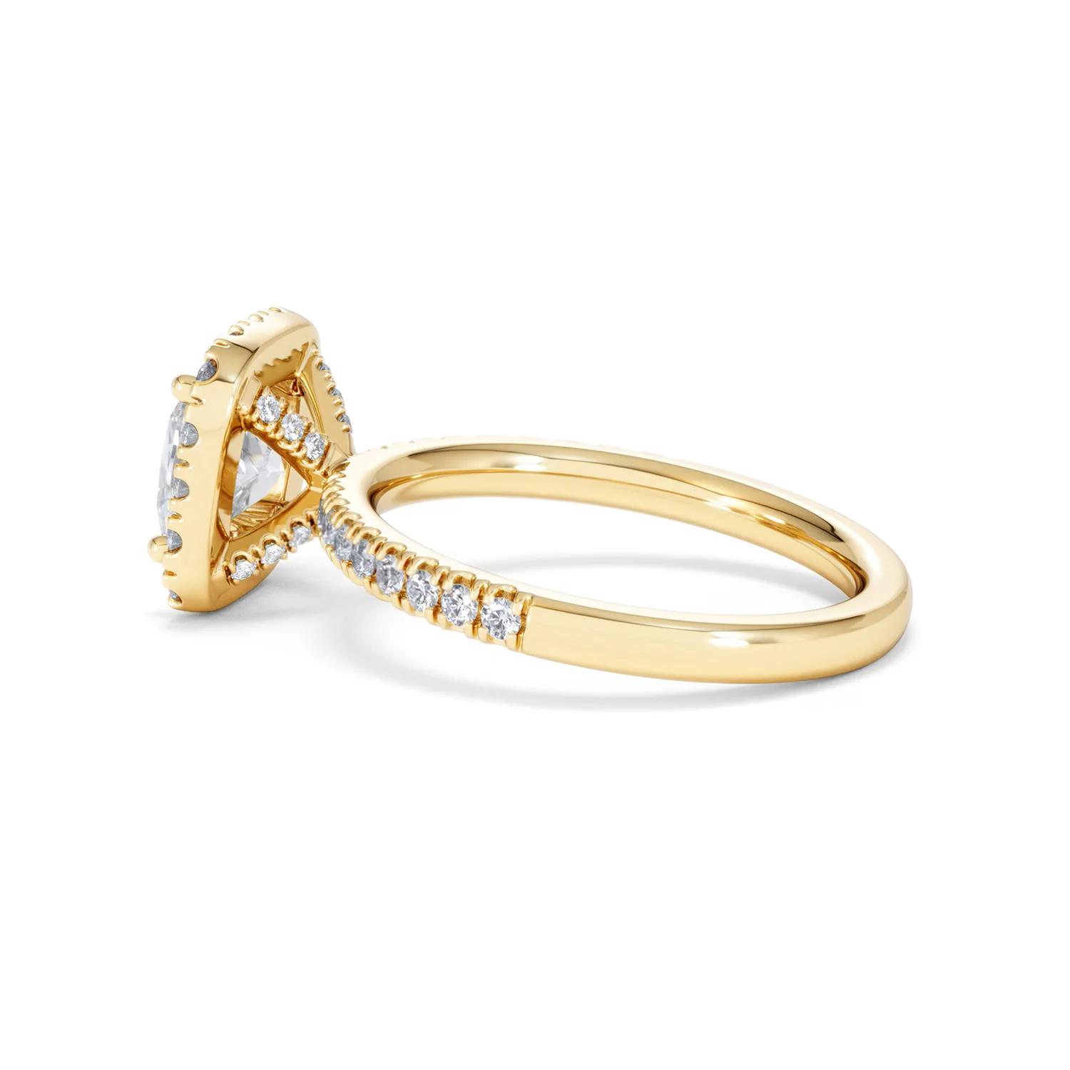 2.05ct Beatrice Lab Diamond Halo Engagement Ring in 18K Gold F/VS1 - Image 64