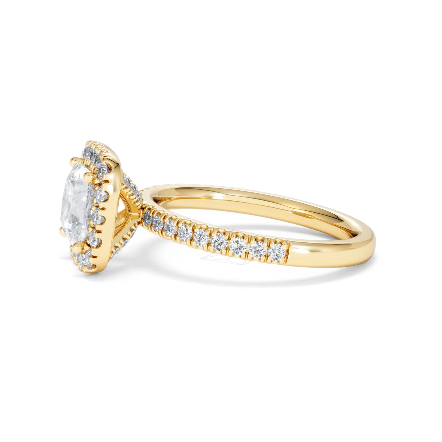 2.05ct Beatrice Lab Diamond Halo Engagement Ring in 18K Gold F/VS1 - Image 71