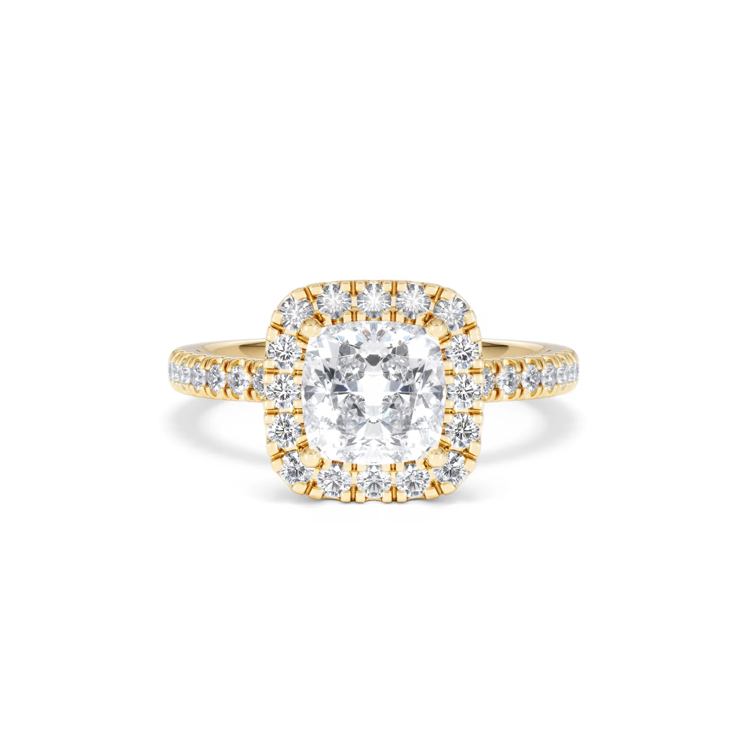 2.05ct Beatrice Lab Diamond Halo Engagement Ring in 18K Gold F/VS1 - Image 8