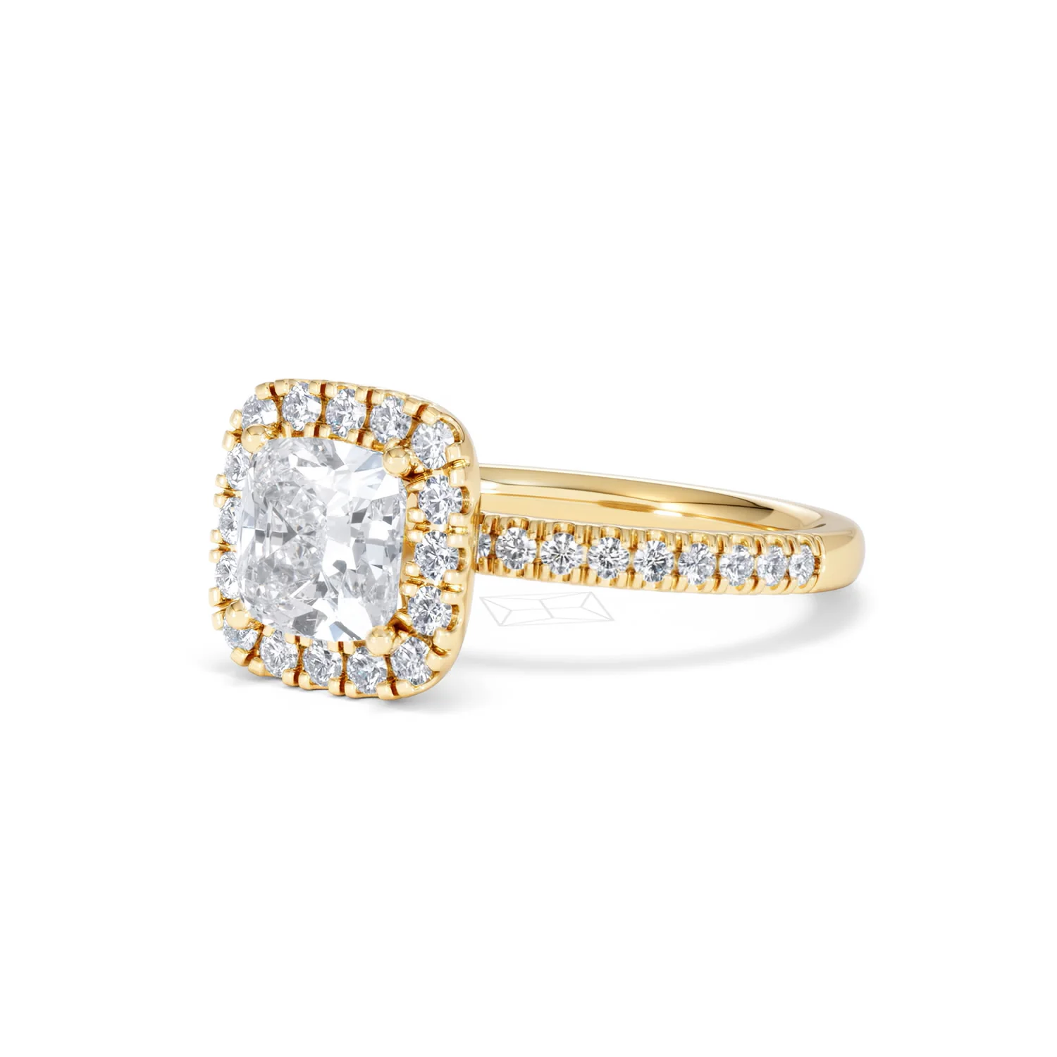 2.05ct Beatrice Lab Diamond Halo Engagement Ring in 18K Gold F/VS1 - Image 80