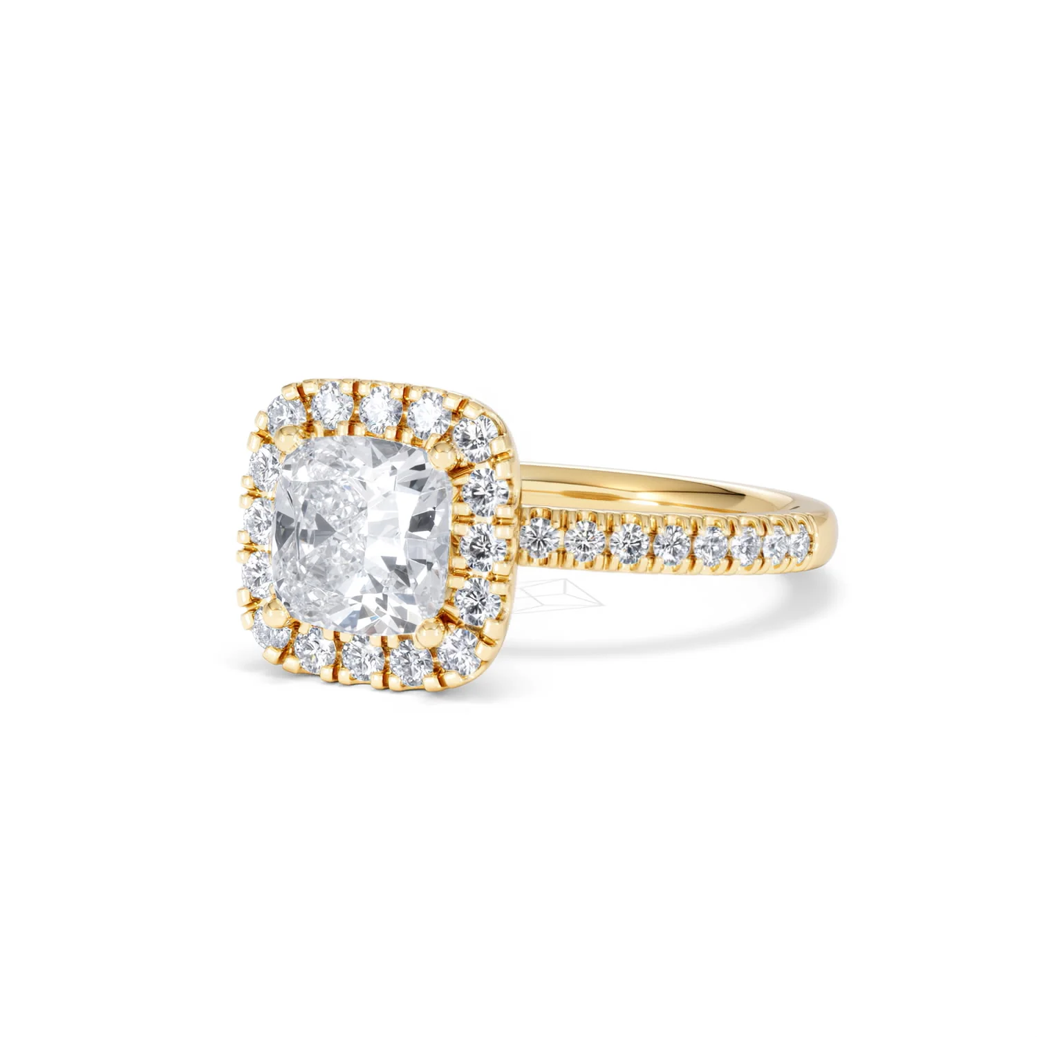 2.05ct Beatrice Lab Diamond Halo Engagement Ring in 18K Gold F/VS1 - Image 82