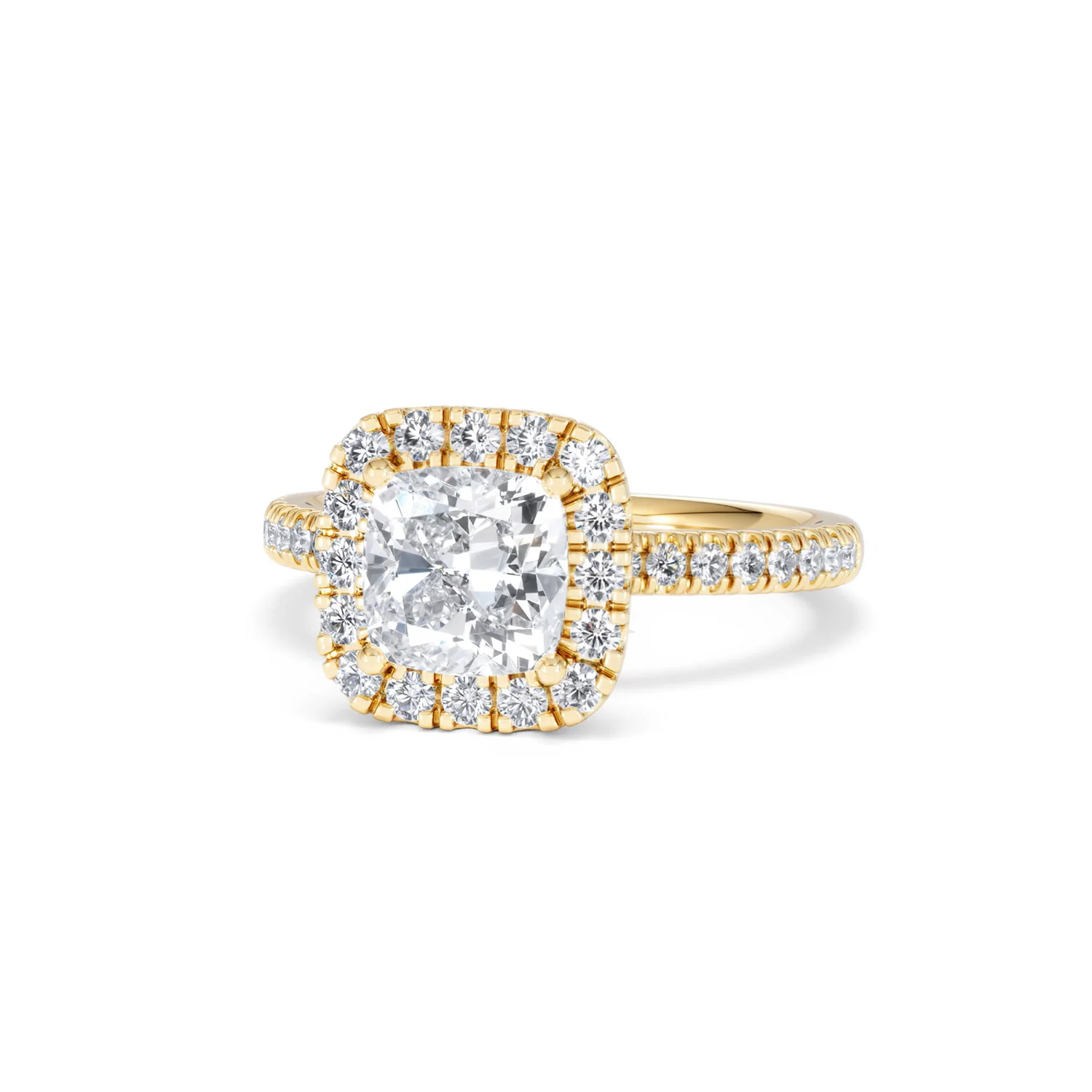 2.05ct Beatrice Lab Diamond Halo Engagement Ring in 18K Gold F/VS1 - Image 85