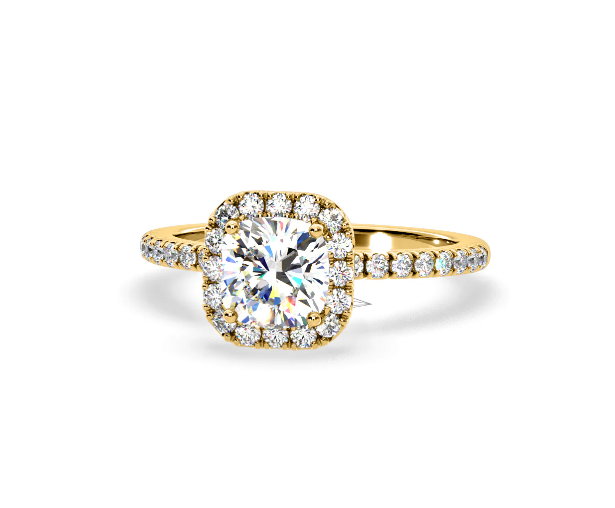 2.05ct Beatrice Lab Diamond Halo Engagement Ring in 18K Gold F/VS1 - Image 90