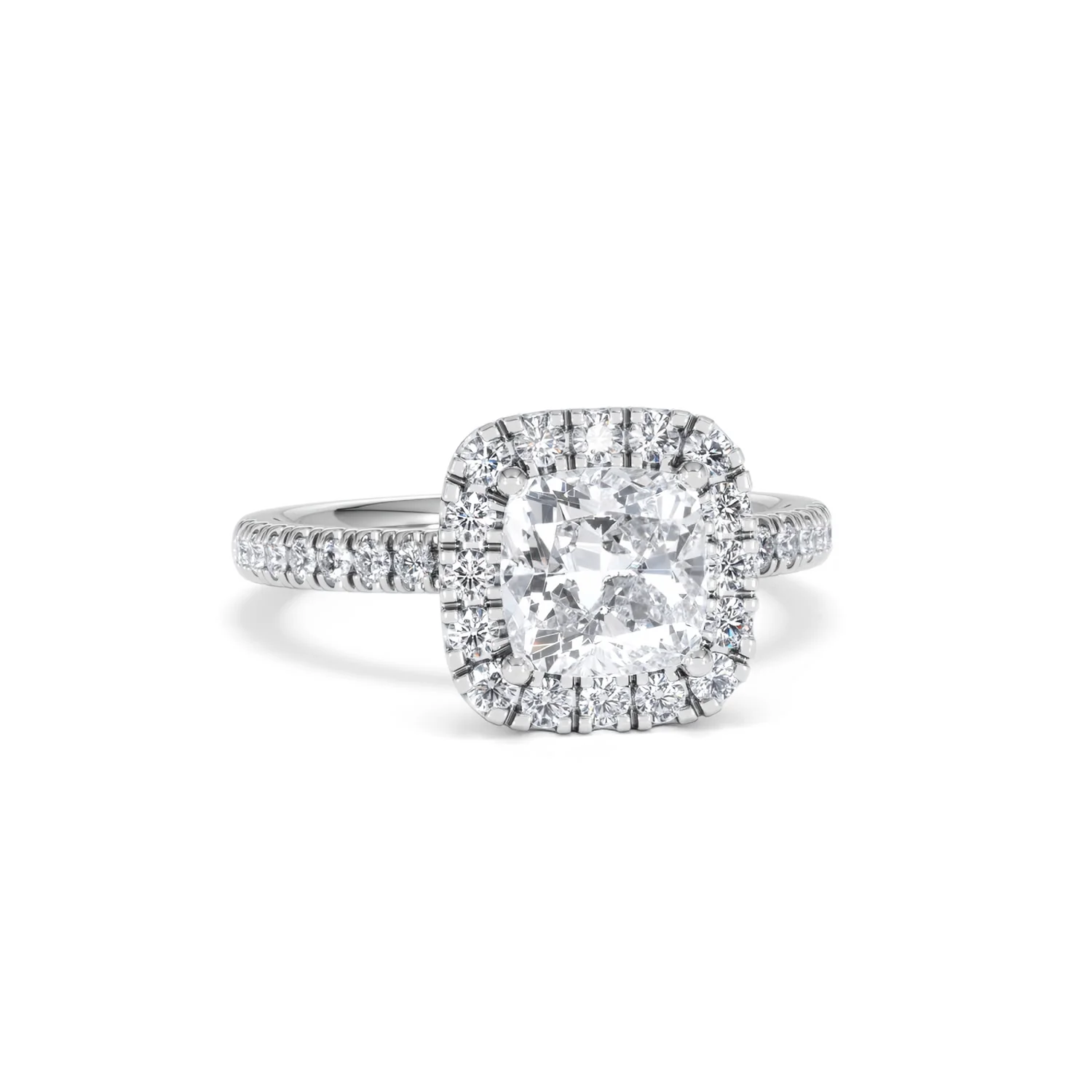 2.05ct Beatrice Lab Diamond Halo Engagement Ring in Platinum F/VS1 - Image 10