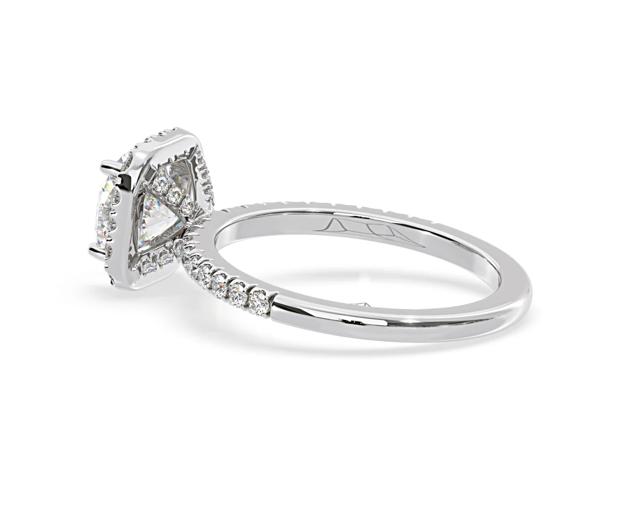 2.05ct Beatrice Lab Diamond Halo Engagement Ring in Platinum F/VS1 - Image 114