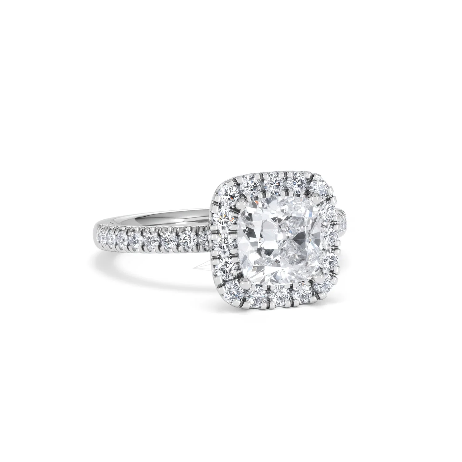 2.05ct Beatrice Lab Diamond Halo Engagement Ring in Platinum F/VS1 - Image 12