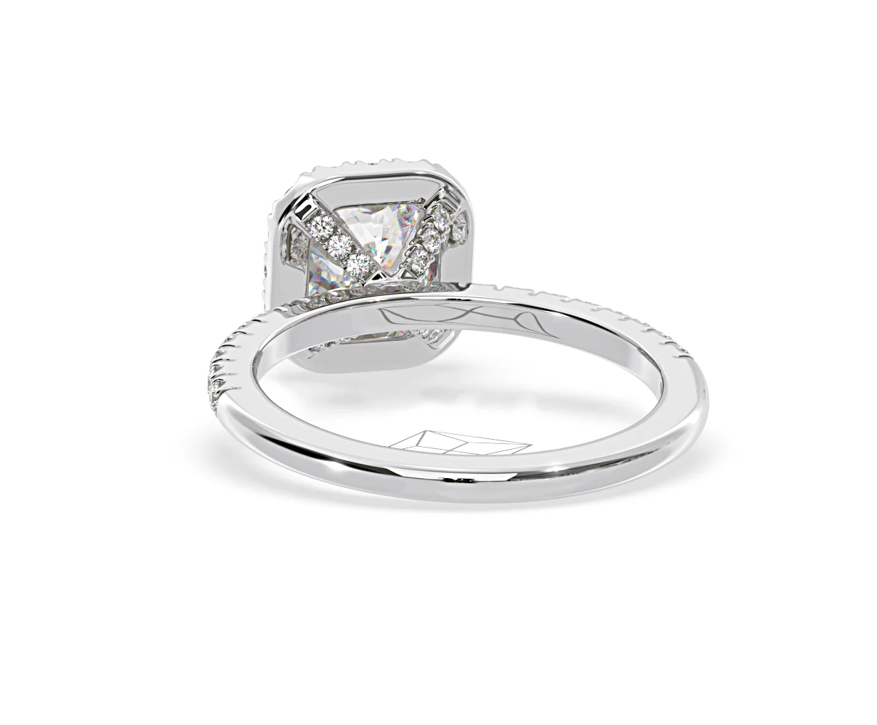 2.05ct Beatrice Lab Diamond Halo Engagement Ring in Platinum F/VS1 - Image 124