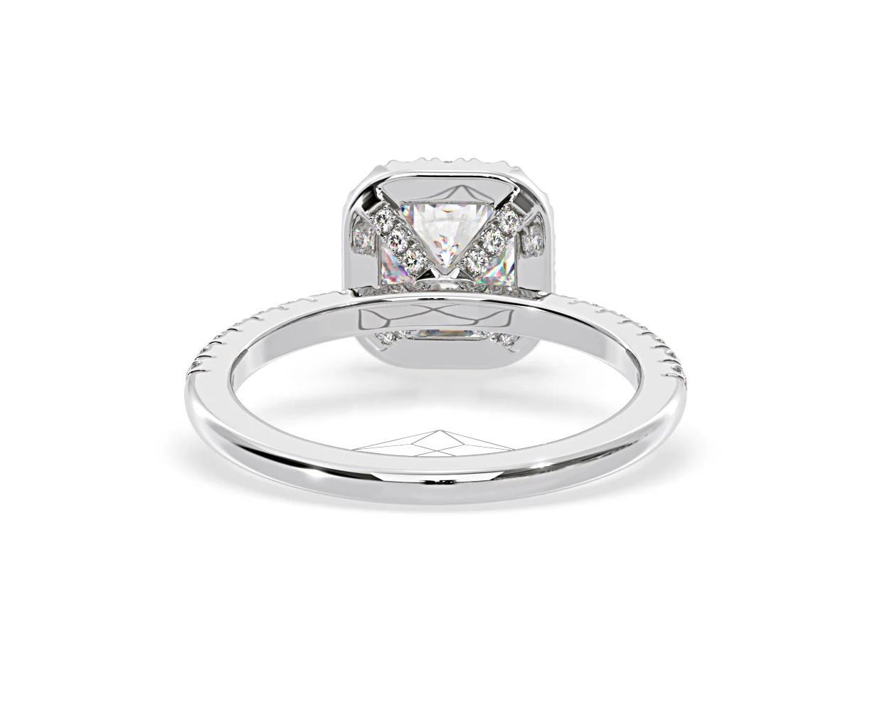 2.05ct Beatrice Lab Diamond Halo Engagement Ring in Platinum F/VS1 - Image 128