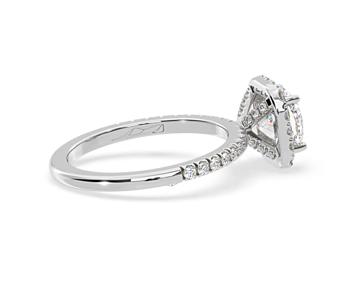 2.05ct Beatrice Lab Diamond Halo Engagement Ring in Platinum F/VS1 - Image 143