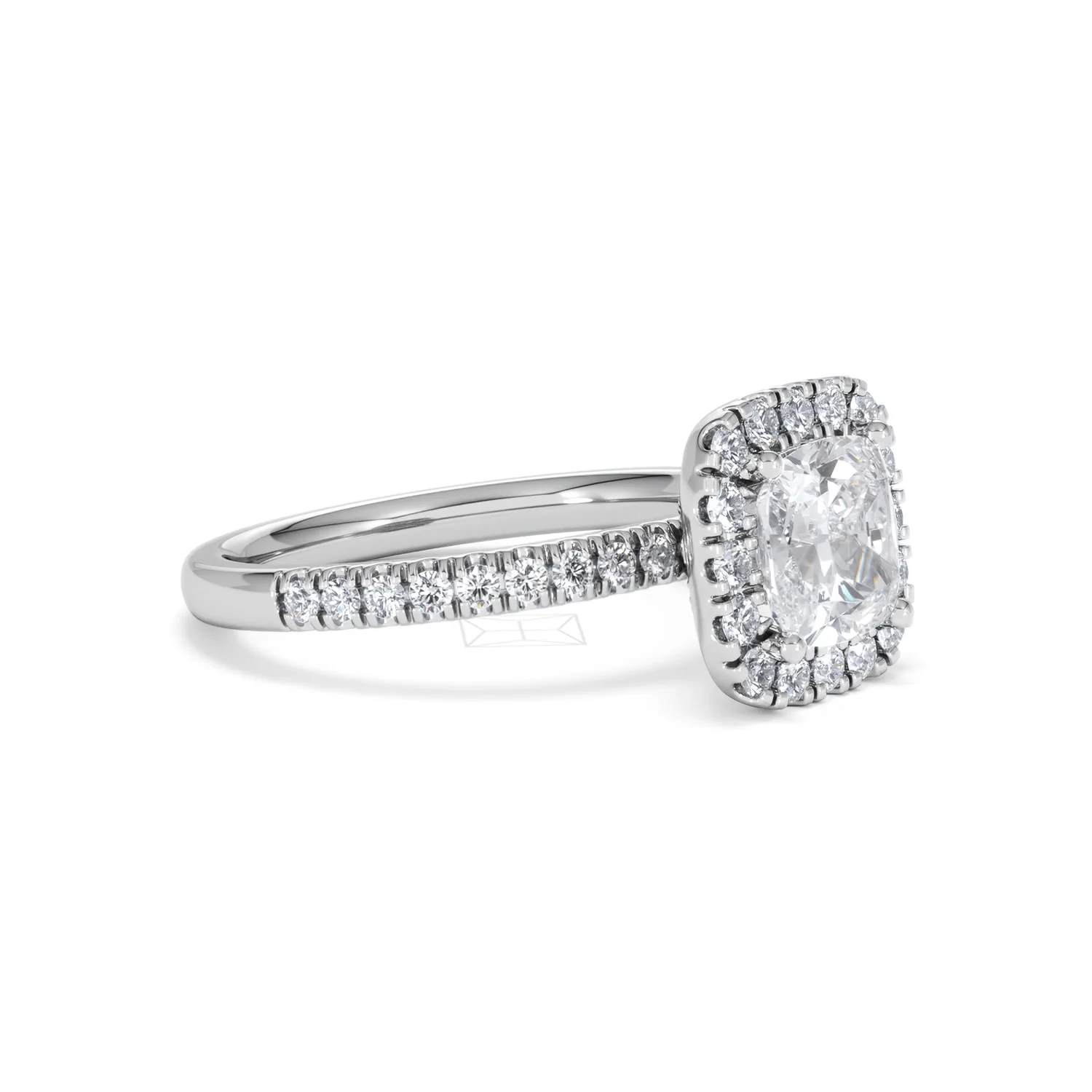 2.05ct Beatrice Lab Diamond Halo Engagement Ring in Platinum F/VS1 - Image 19