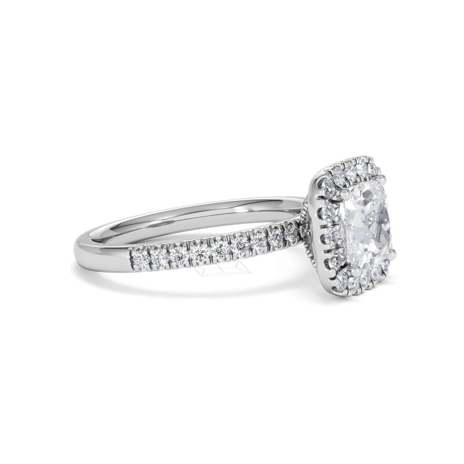 2.05ct Beatrice Lab Diamond Halo Engagement Ring in Platinum F/VS1 - Image 21