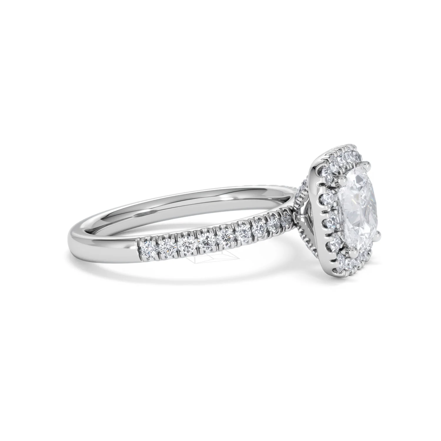 2.05ct Beatrice Lab Diamond Halo Engagement Ring in Platinum F/VS1 - Image 23