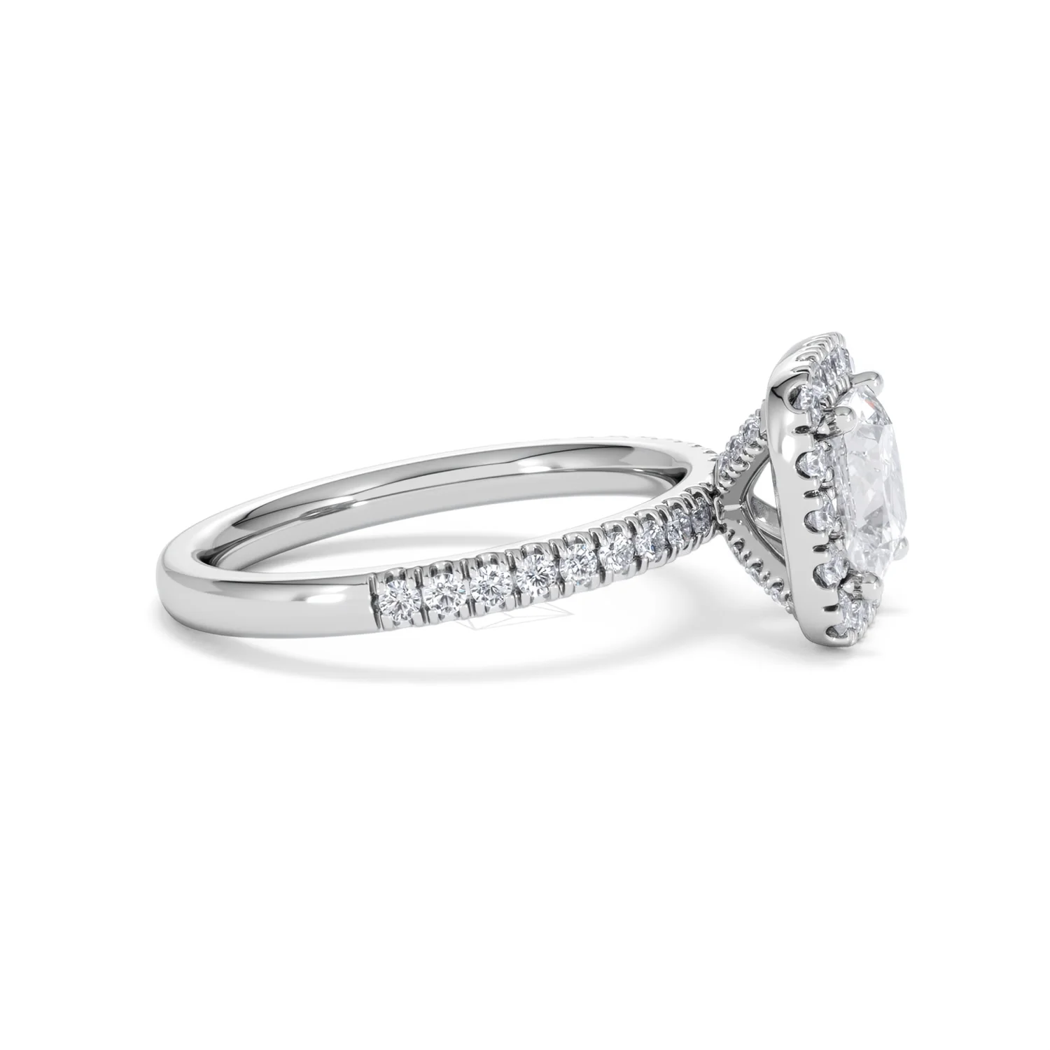 2.05ct Beatrice Lab Diamond Halo Engagement Ring in Platinum F/VS1 - Image 25