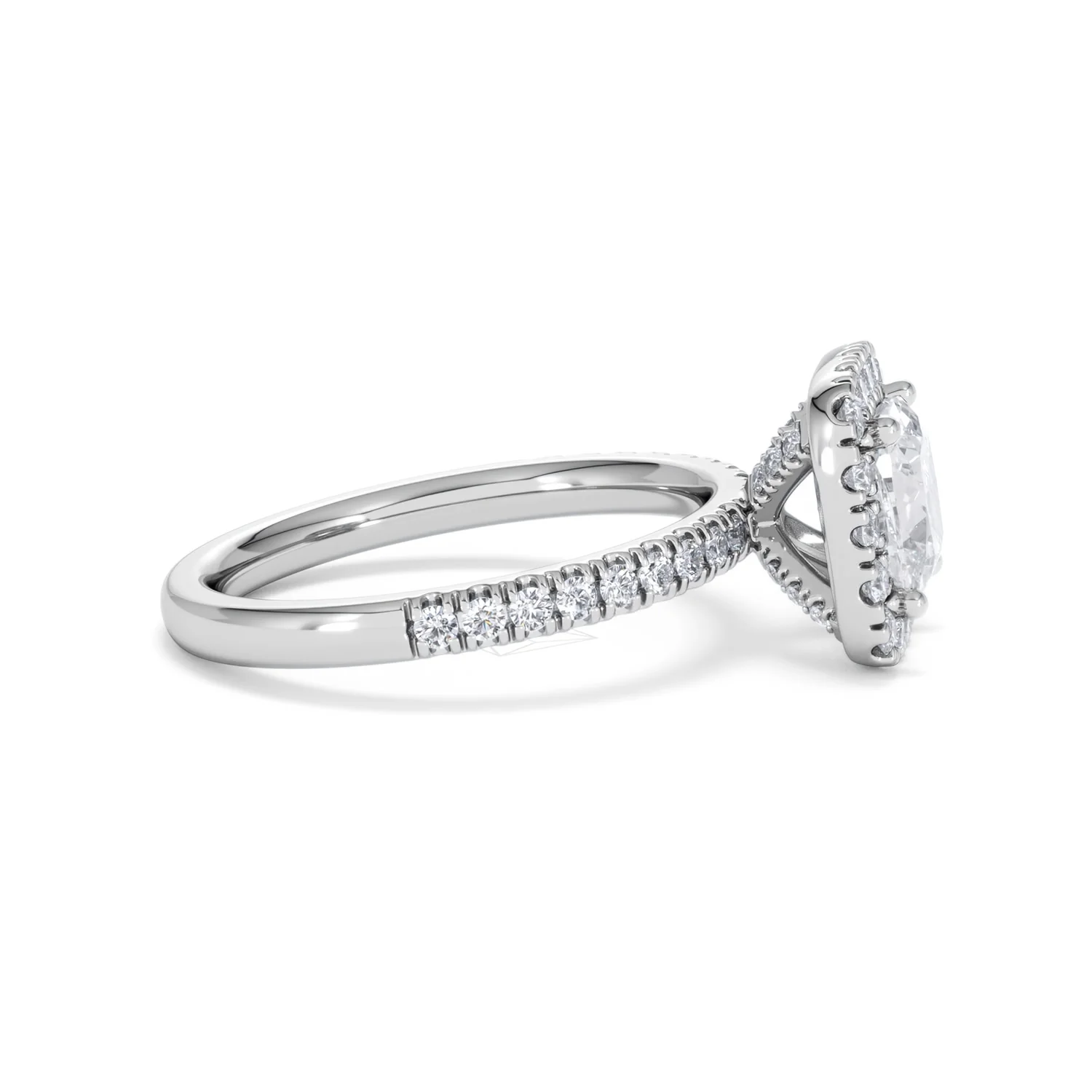 2.05ct Beatrice Lab Diamond Halo Engagement Ring in Platinum F/VS1 - Image 26