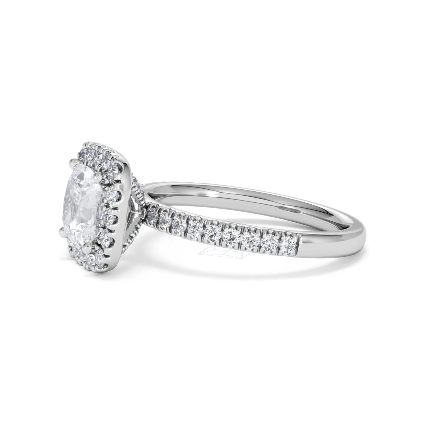 2.05ct Beatrice Lab Diamond Halo Engagement Ring in Platinum F/VS1 - Image 73