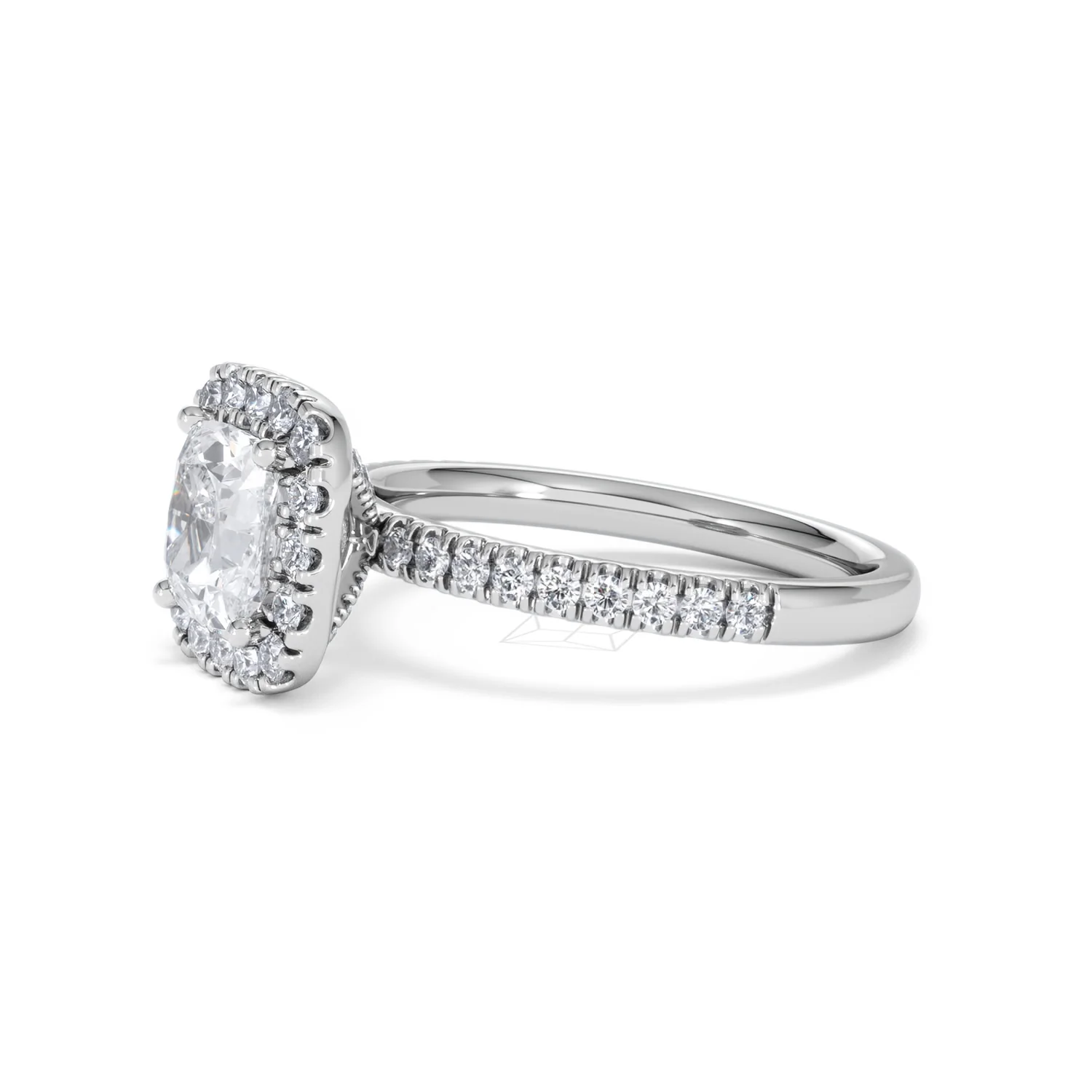 2.05ct Beatrice Lab Diamond Halo Engagement Ring in Platinum F/VS1 - Image 74