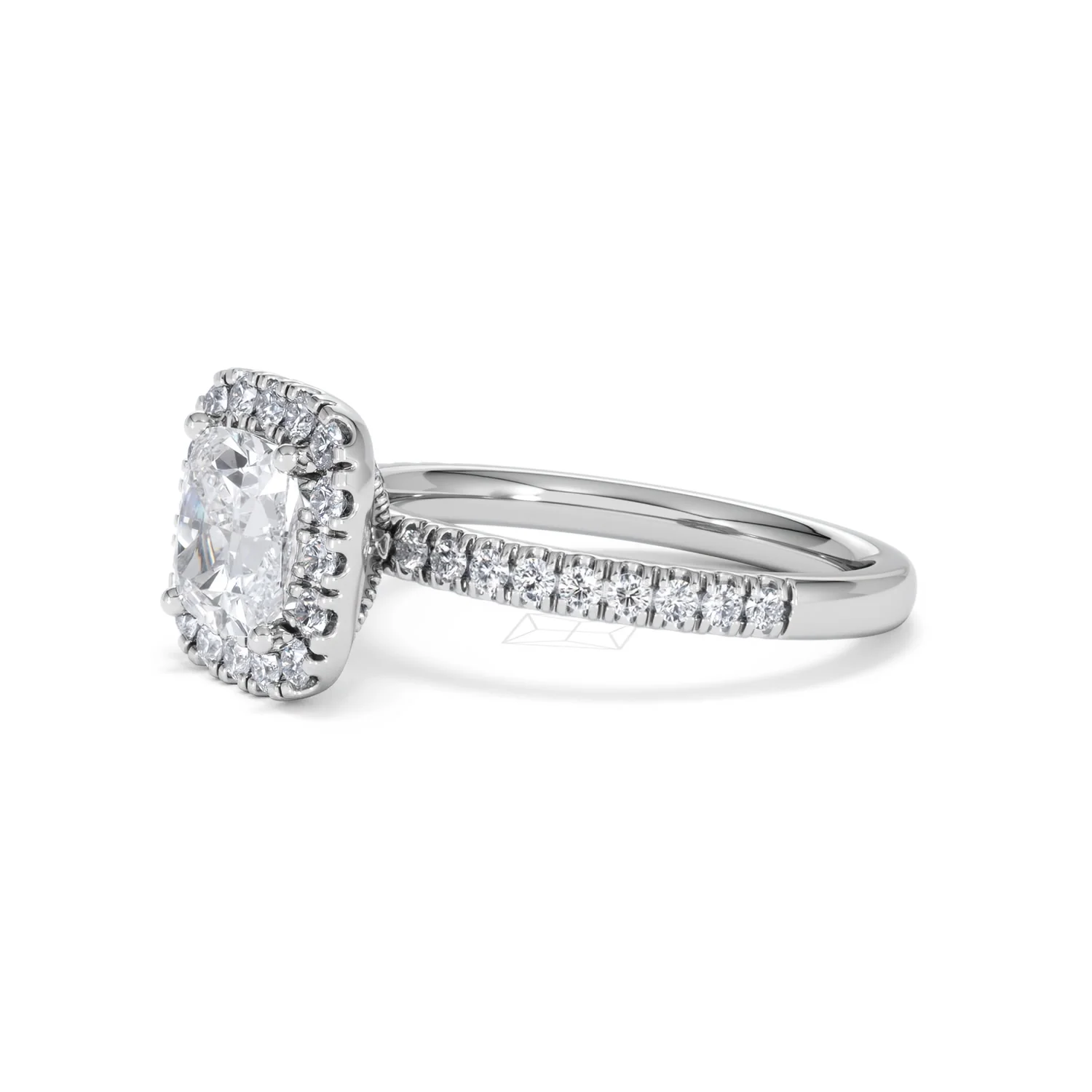 2.05ct Beatrice Lab Diamond Halo Engagement Ring in Platinum F/VS1 - Image 75