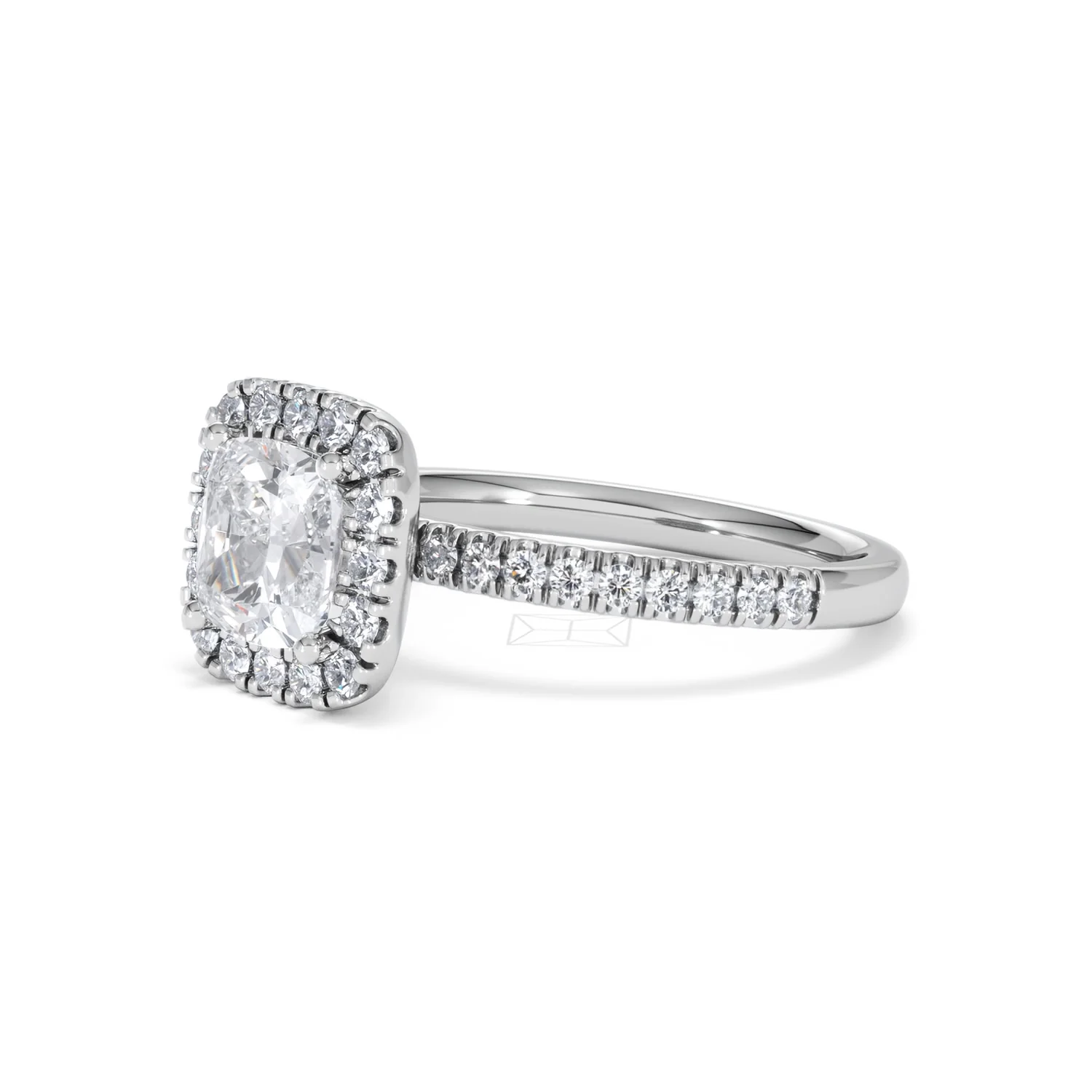 2.05ct Beatrice Lab Diamond Halo Engagement Ring in Platinum F/VS1 - Image 77