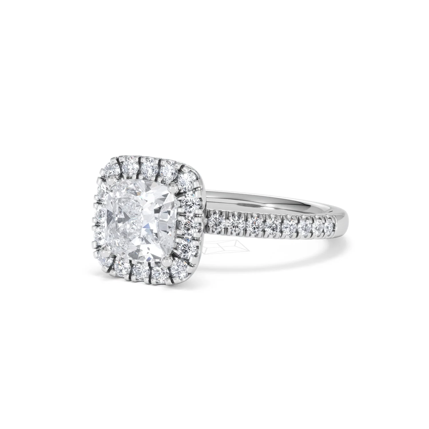 2.05ct Beatrice Lab Diamond Halo Engagement Ring in Platinum F/VS1 - Image 81