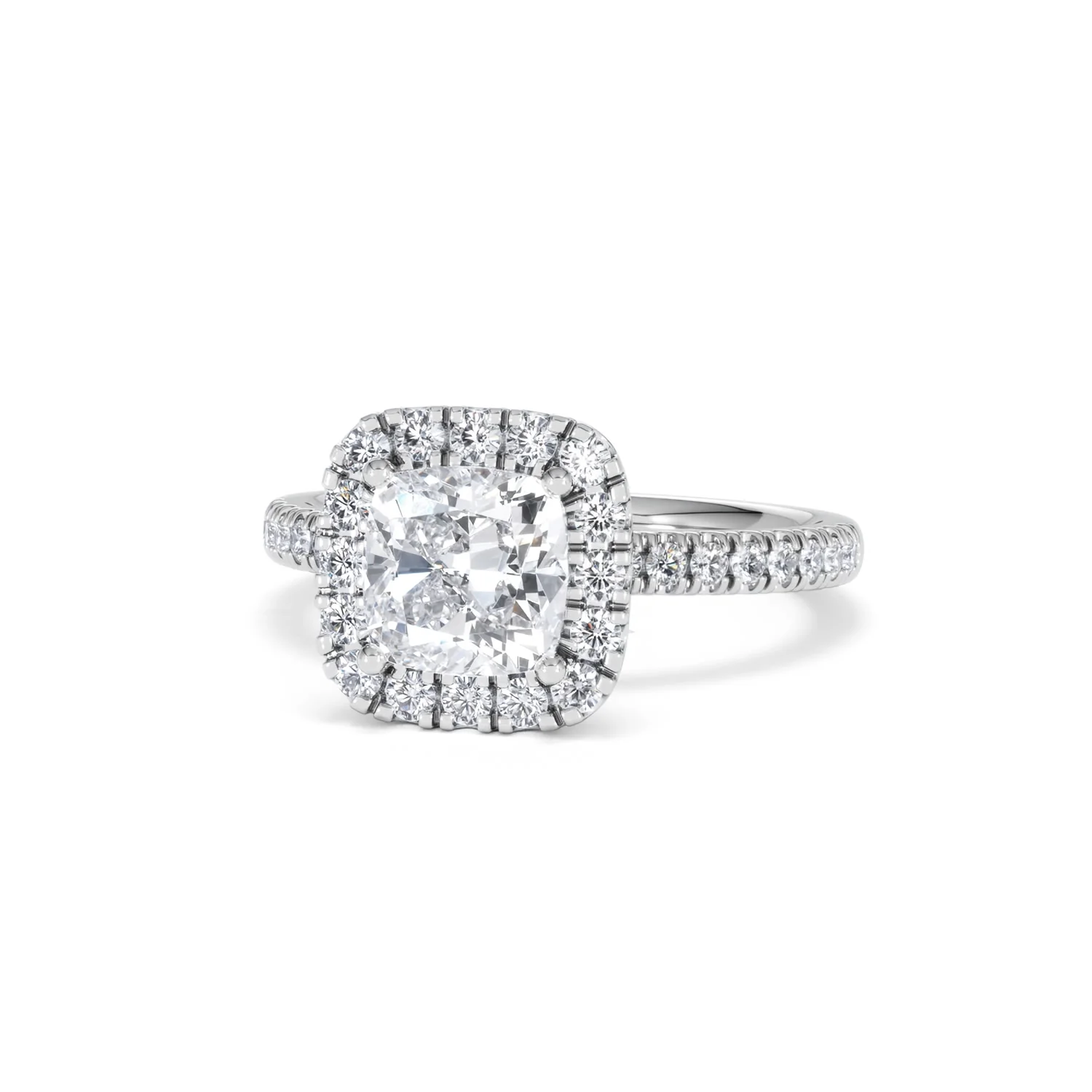 2.05ct Beatrice Lab Diamond Halo Engagement Ring in Platinum F/VS1 - Image 85