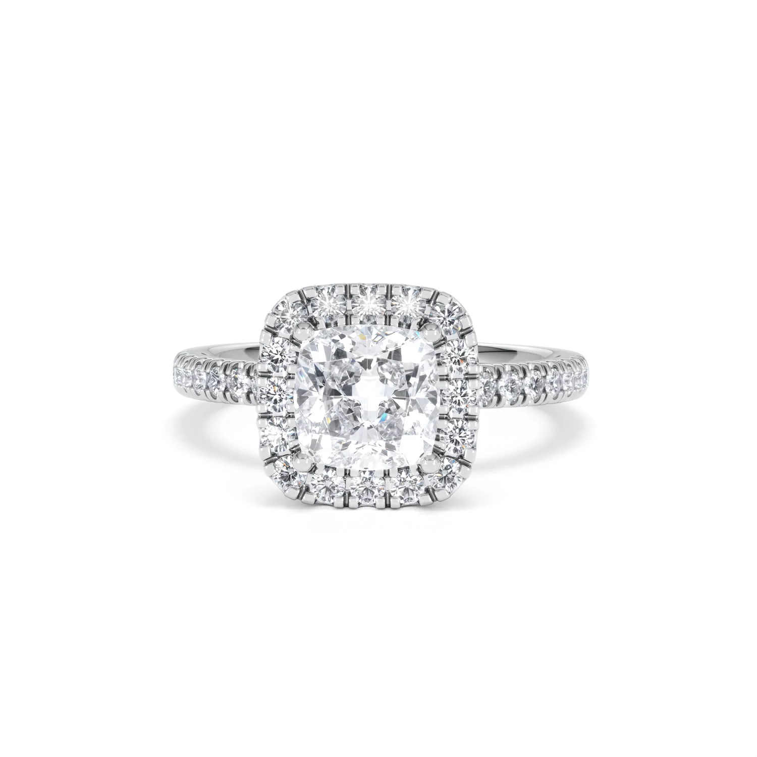 2.05ct Beatrice Lab Diamond Halo Engagement Ring in Platinum F/VS1 - Image 87