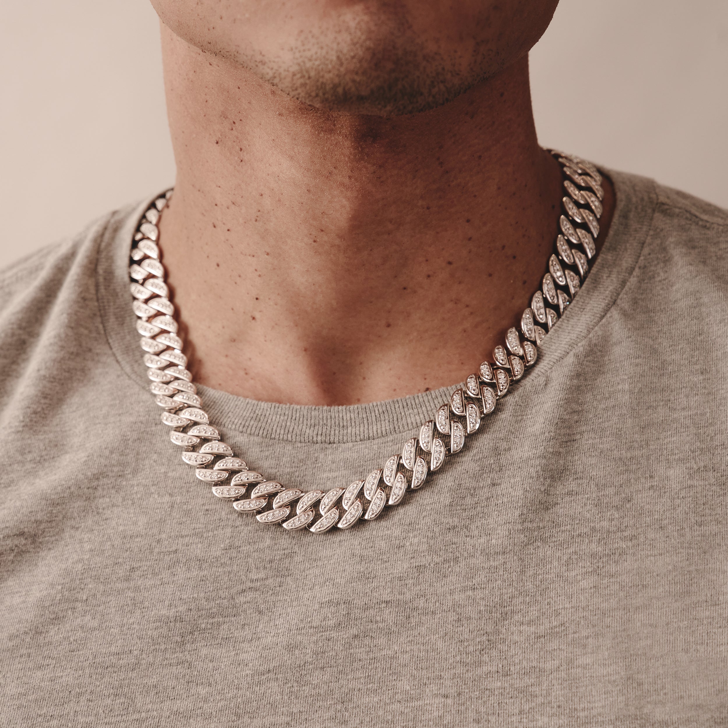 21 Inch Havana Cuban Lab Diamond Necklace 8.00ct Set in 925 Silver - Image 6