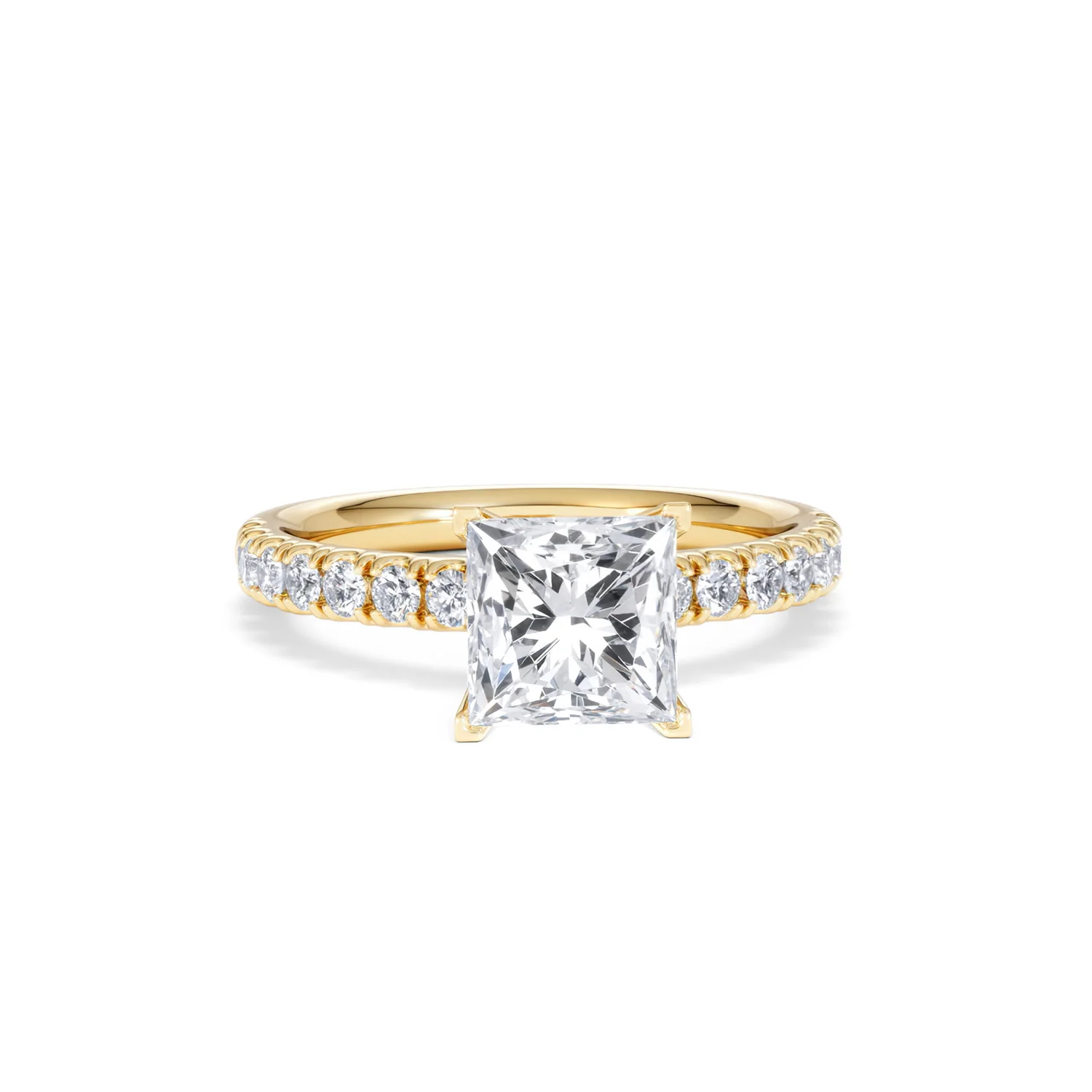2.10ct Katerina Lab Princess Diamond Engagement Ring 18K Gold F/VS1 - Image 13