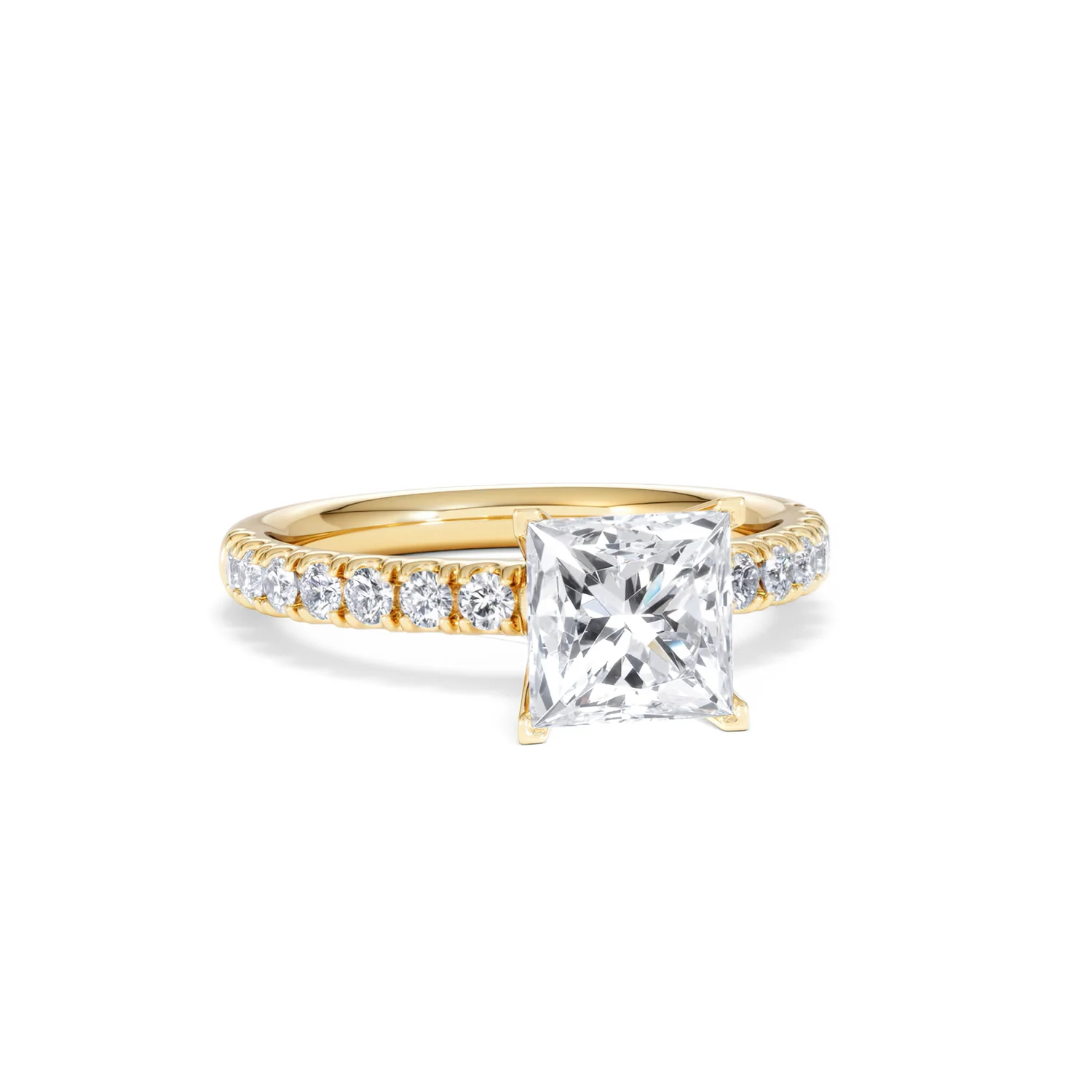 2.10ct Katerina Lab Princess Diamond Engagement Ring 18K Gold F/VS1 - Image 15