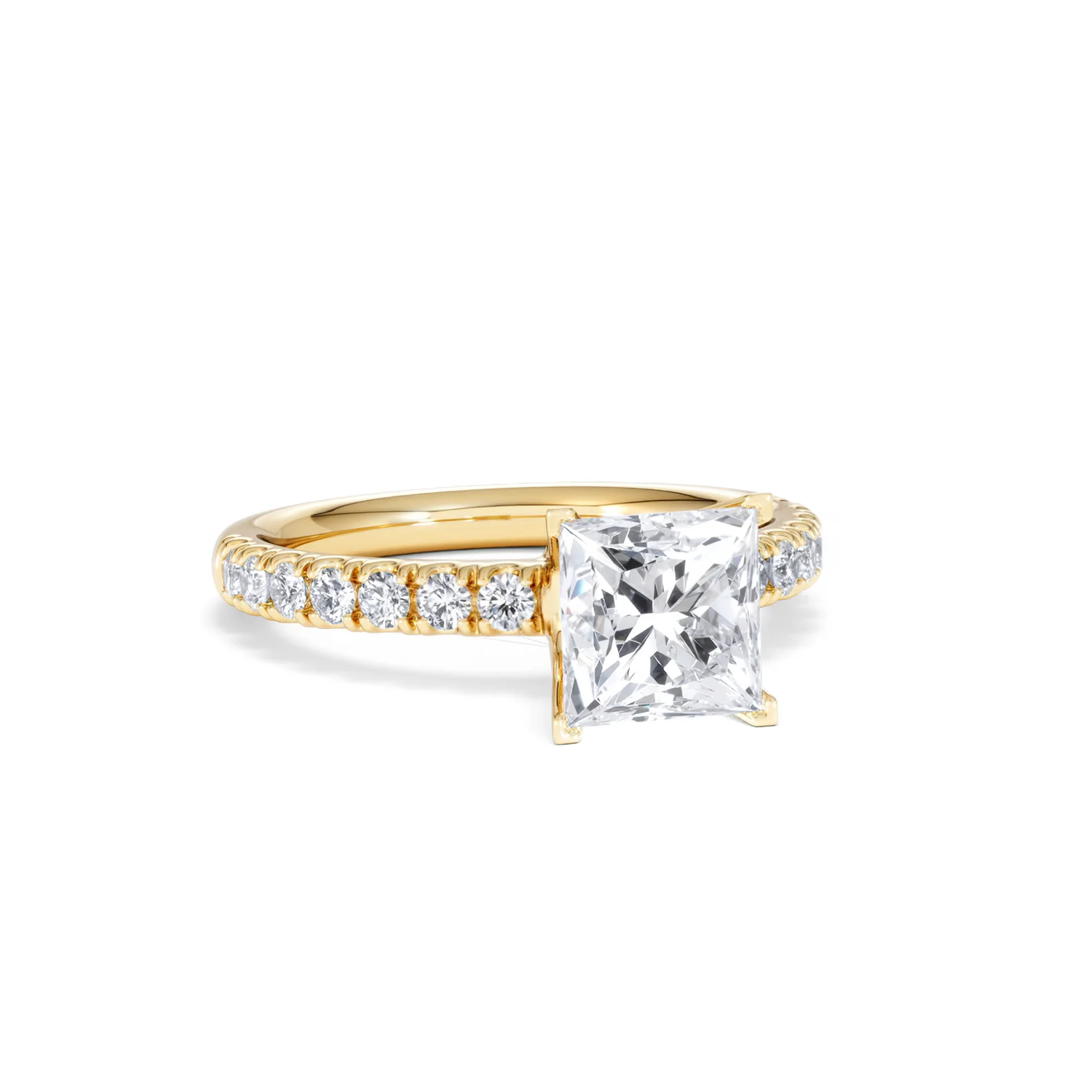 2.10ct Katerina Lab Princess Diamond Engagement Ring 18K Gold F/VS1 - Image 16