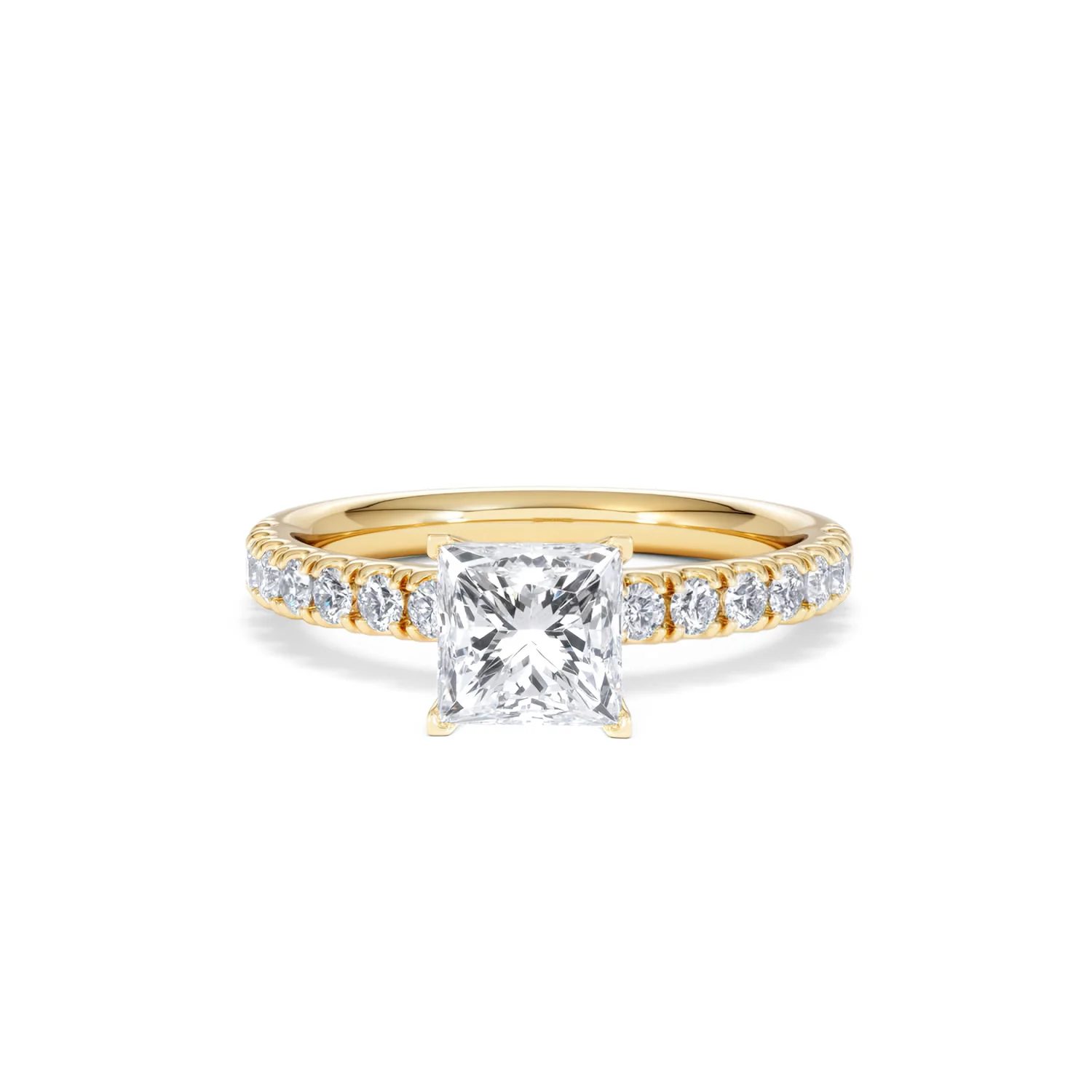 2.10ct Katerina Lab Princess Diamond Engagement Ring 18K Gold F/VS1 - Image 167