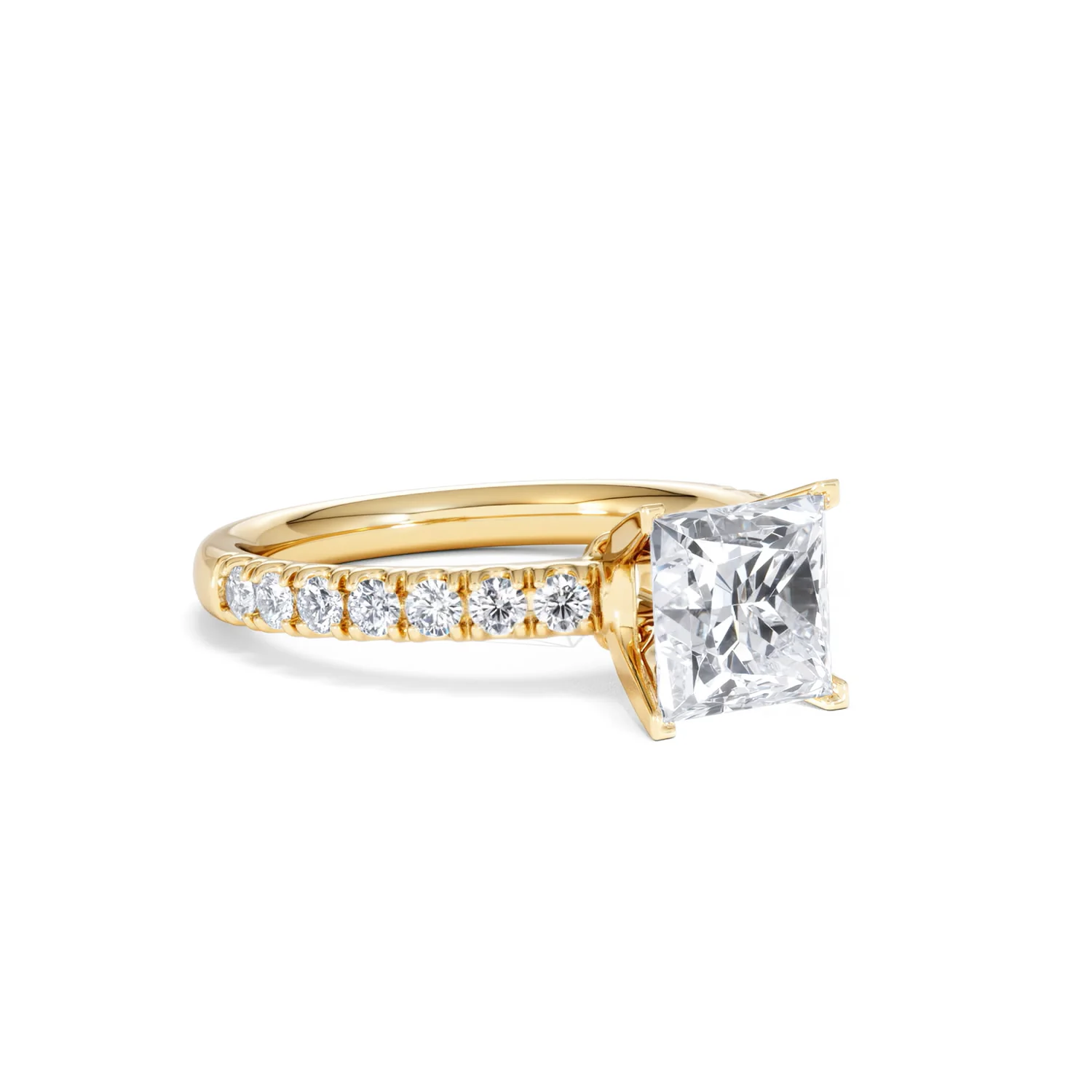 2.10ct Katerina Lab Princess Diamond Engagement Ring 18K Gold F/VS1 - Image 19