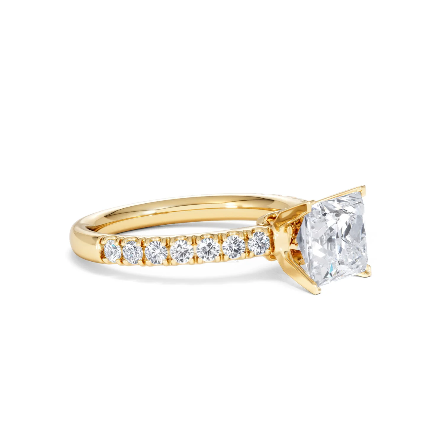 2.10ct Katerina Lab Princess Diamond Engagement Ring 18K Gold F/VS1 - Image 23