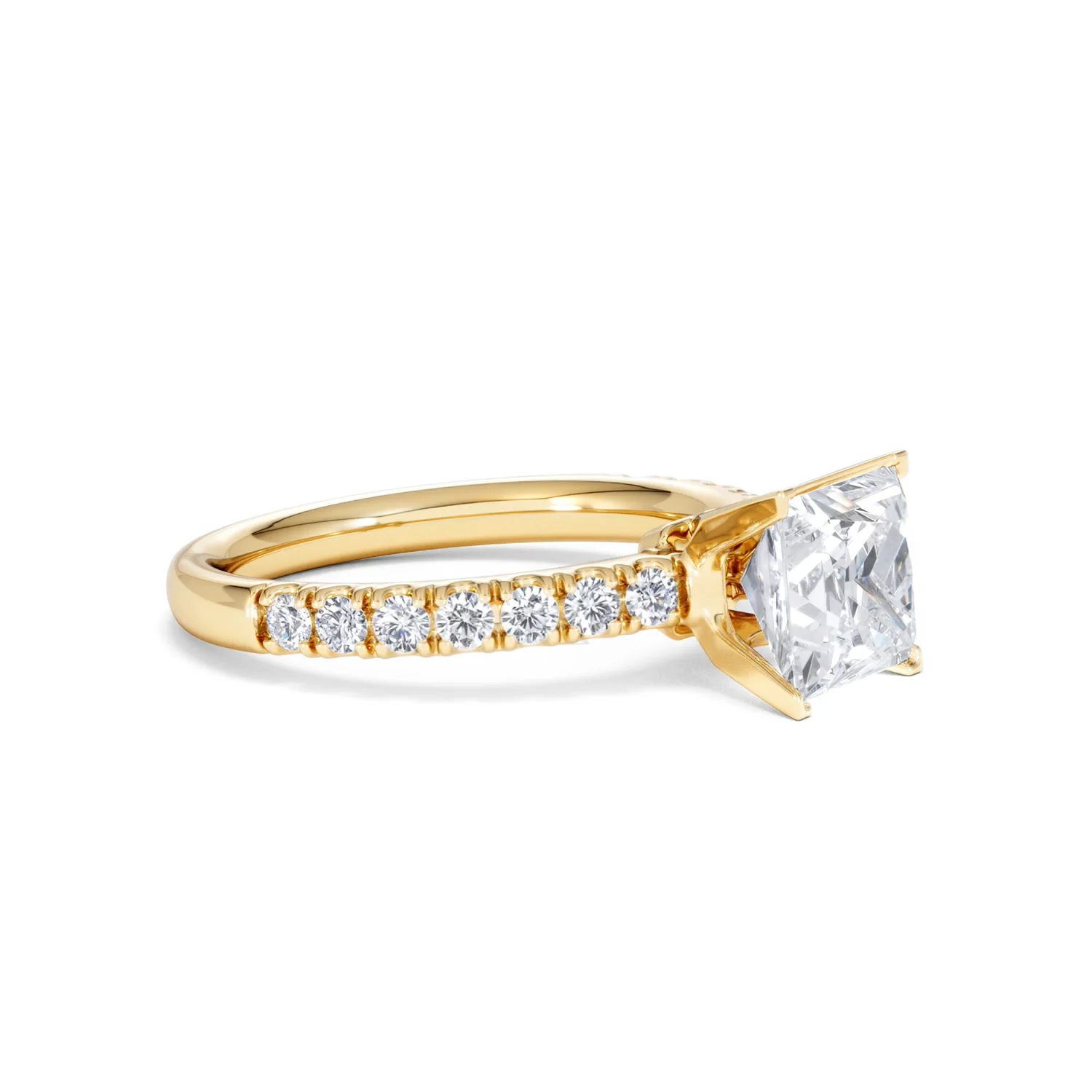 2.10ct Katerina Lab Princess Diamond Engagement Ring 18K Gold F/VS1 - Image 24