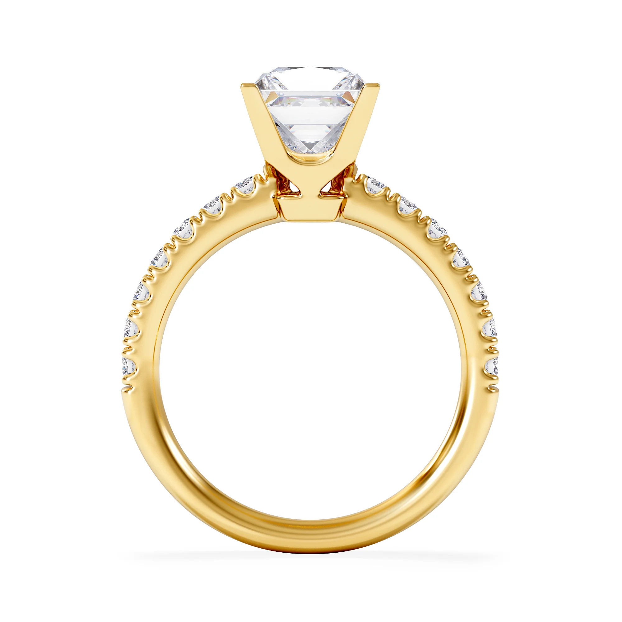 2.10ct Katerina Lab Princess Diamond Engagement Ring 18K Gold F/VS1 - Image 3