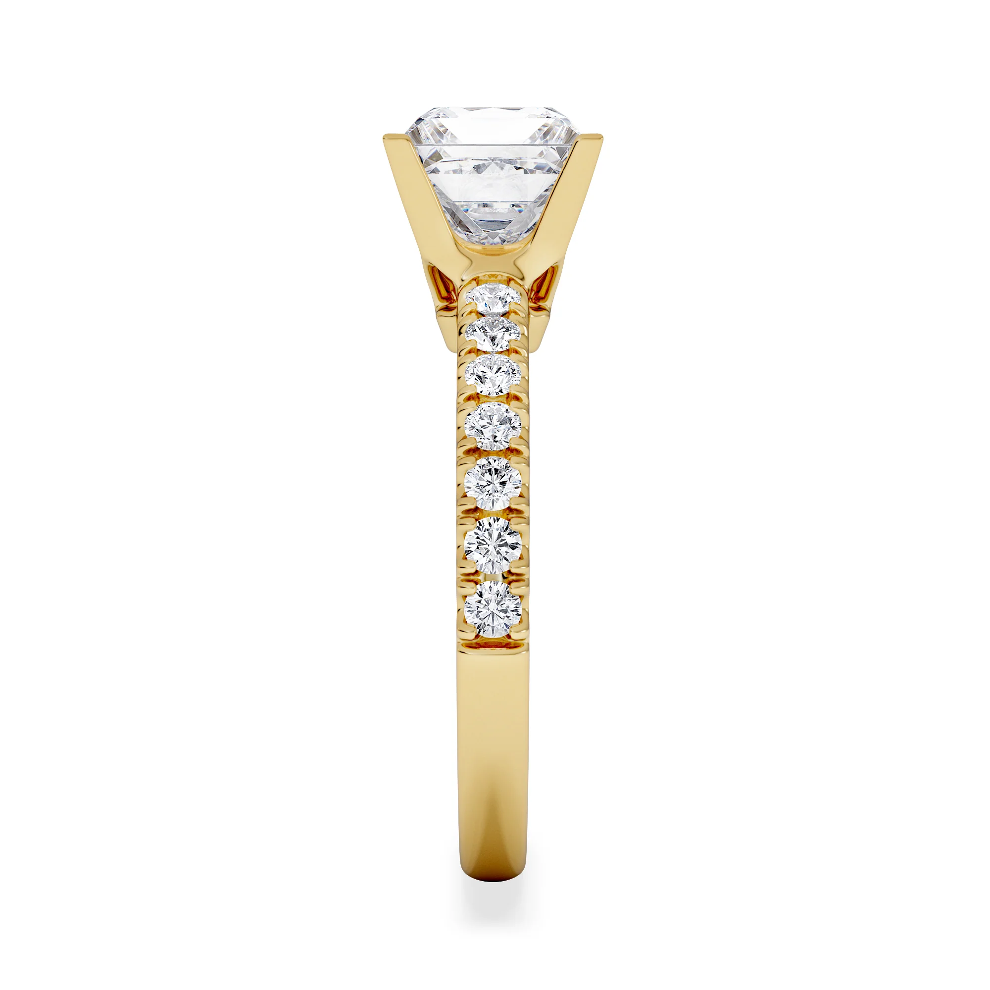 2.10ct Katerina Lab Princess Diamond Engagement Ring 18K Gold F/VS1 - Image 5